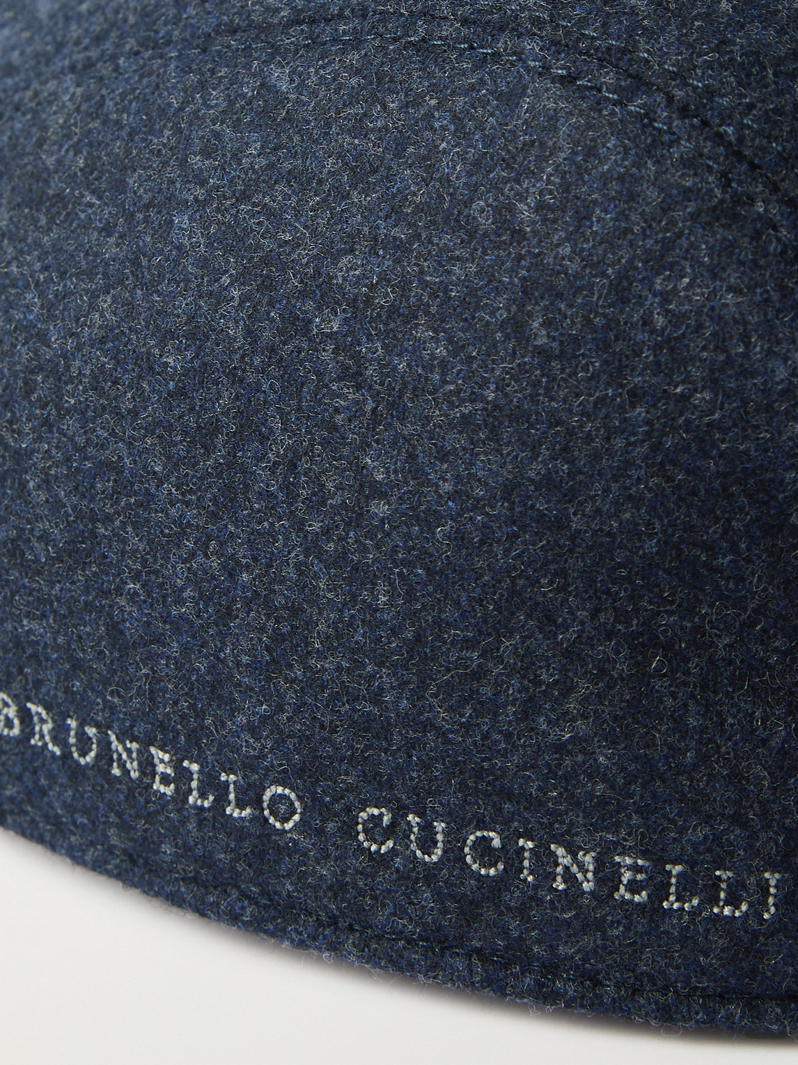 Shop Brunello Cucinelli Logo-embroidered Virgin Wool-flannel Flat Cap In Gray