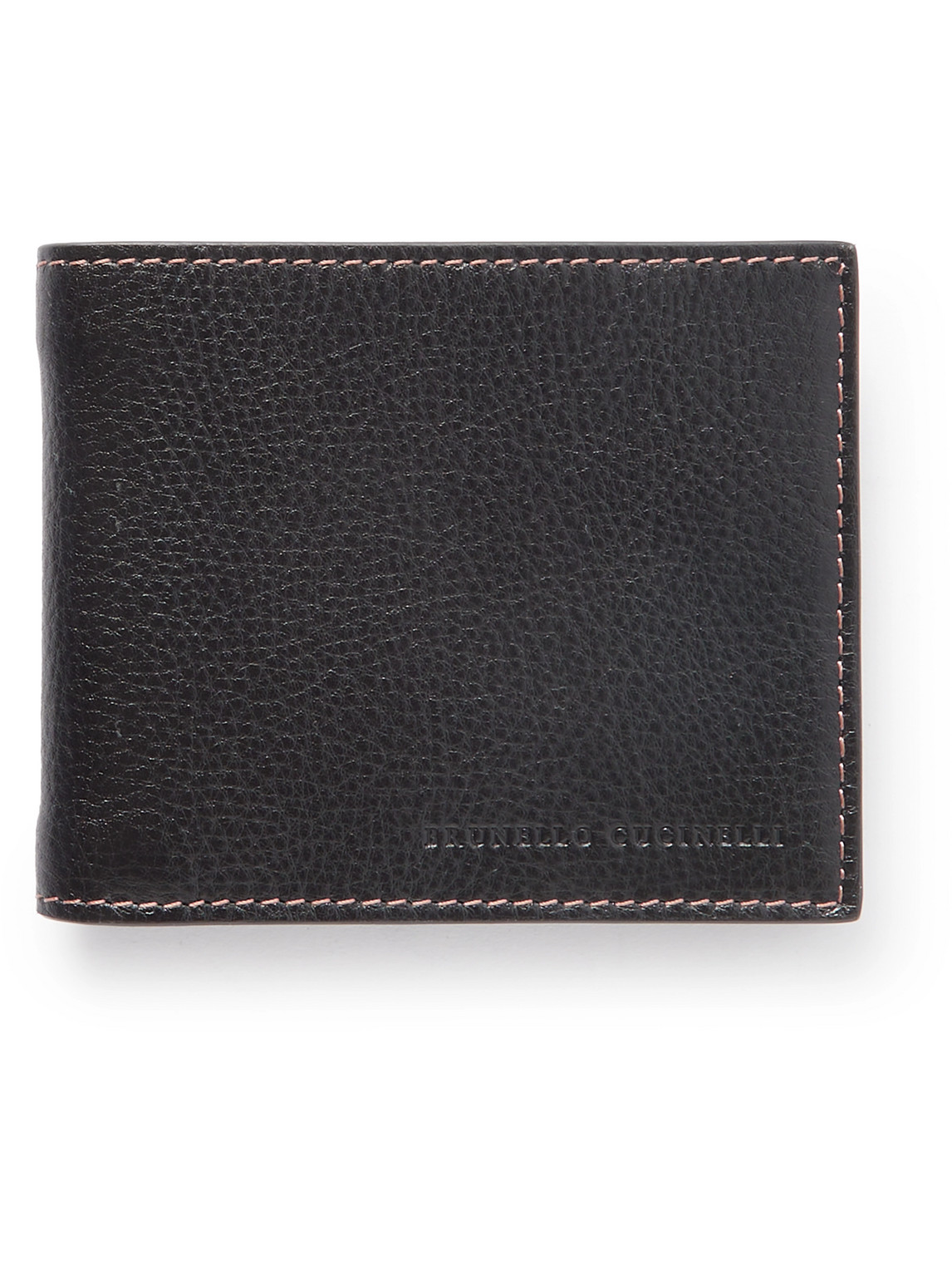 Brunello Cucinelli Full-grain Leather Billfold Wallet In Black