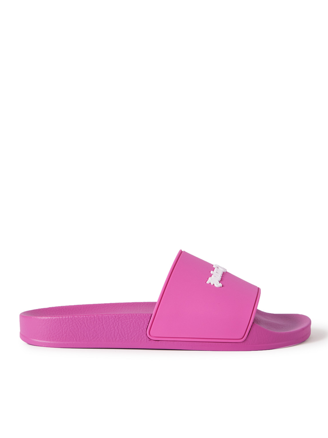 Palm Angels Logo-print Flat Slides In Pink