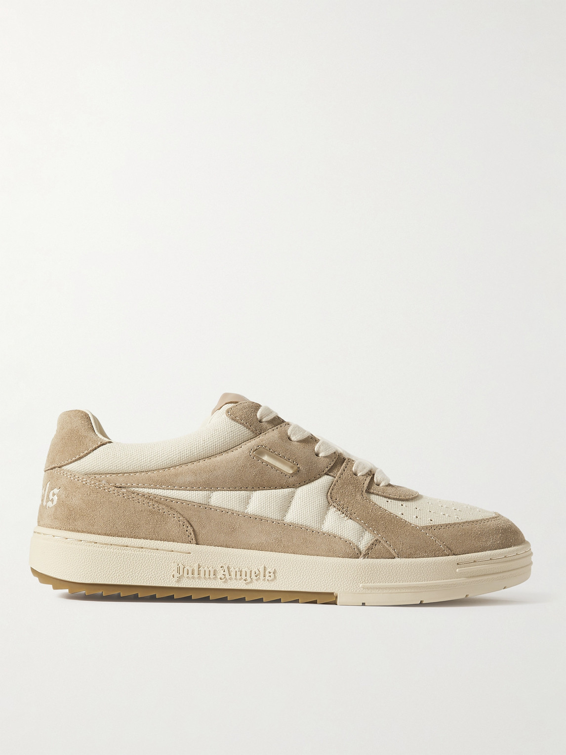 Palm Angels Palm University Suede Sneakers In Silver