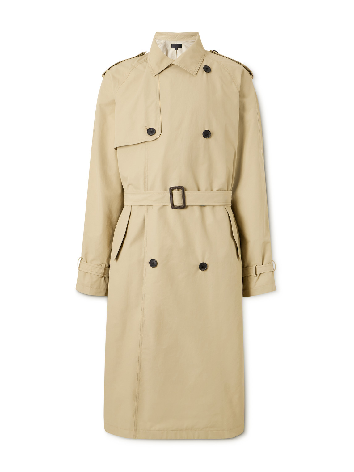 Nili Lotan Kieran Double-breasted Cotton-blend Coat In Neutrals