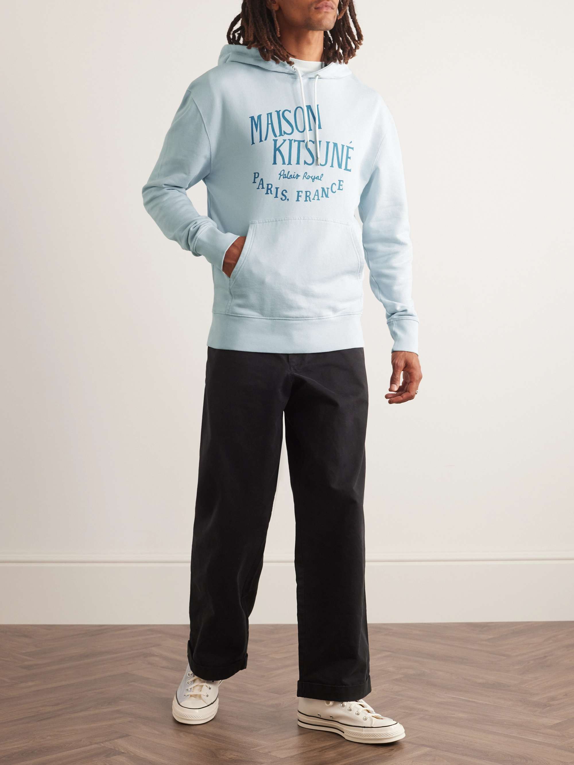 KITSUNÉ Palais Royal Cotton-Jersey Hoodie for | MR PORTER