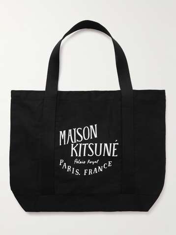 Maison Kitsuné Palais Royal Tote Bag In Beige