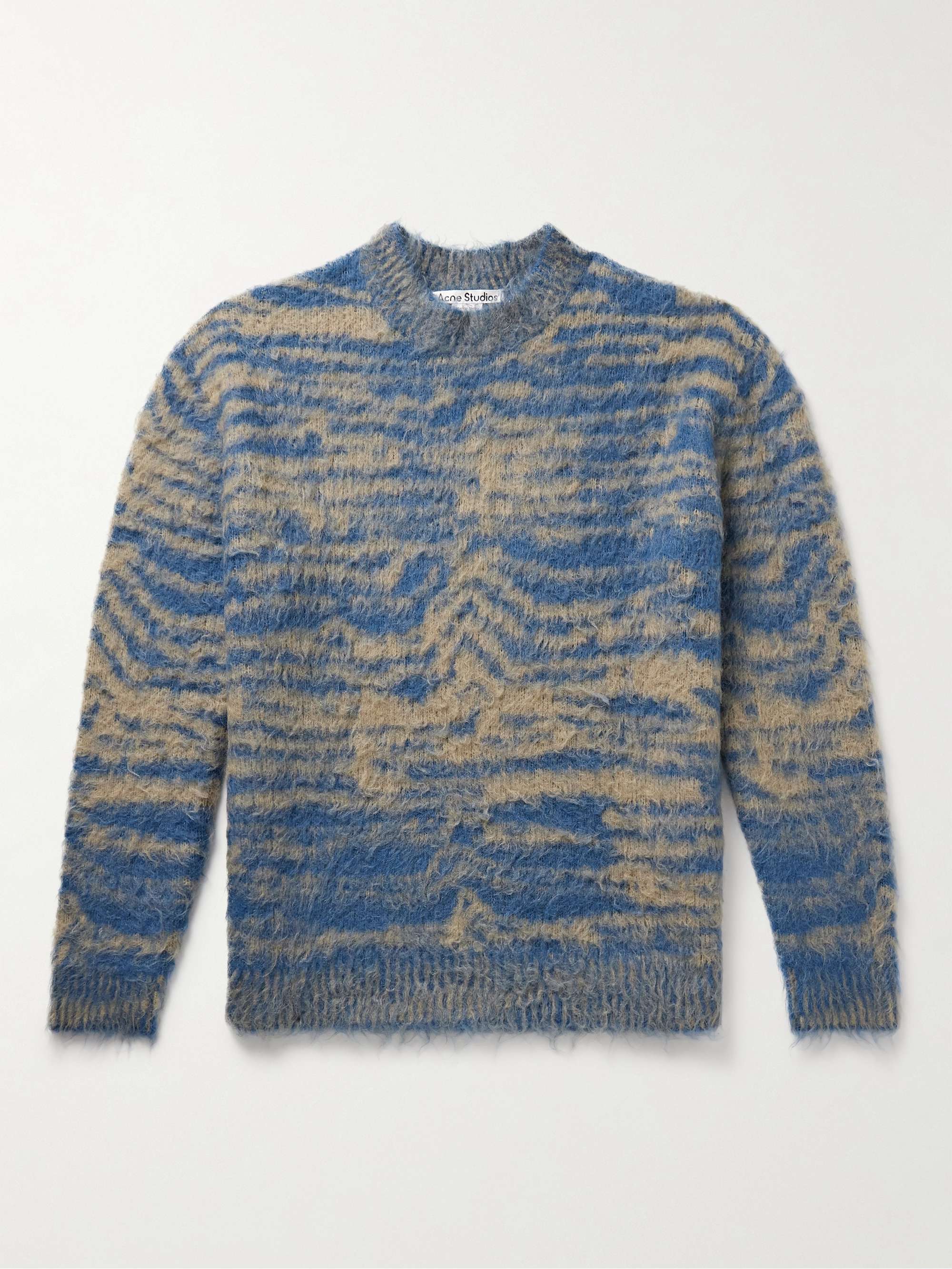 ACNE STUDIOS Brushed Jacquard-Knit Sweater for Men | MR PORTER