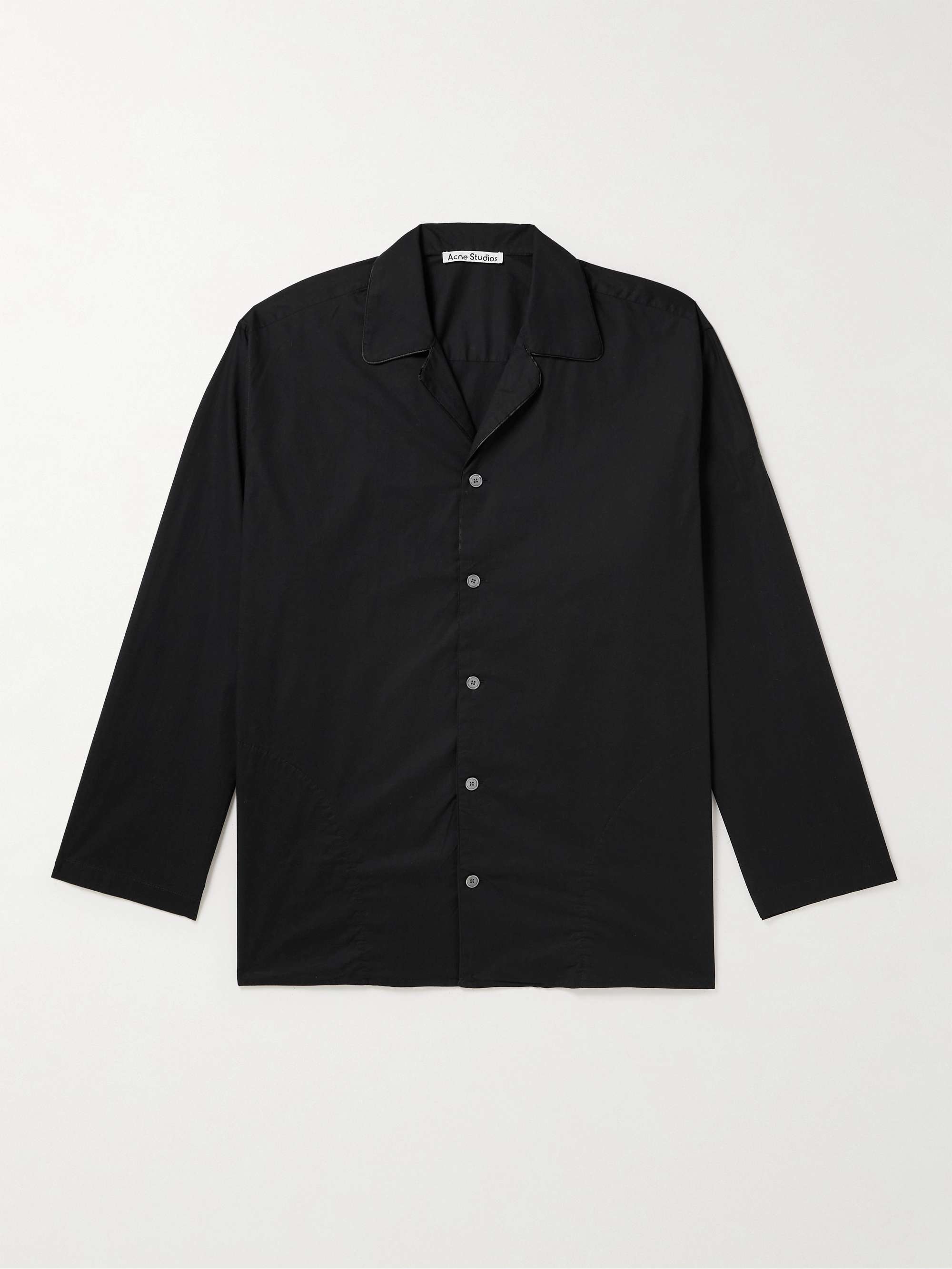 ACNE STUDIOS Samir Camp-Collar Cotton-Blend Poplin Shirt for Men | MR ...