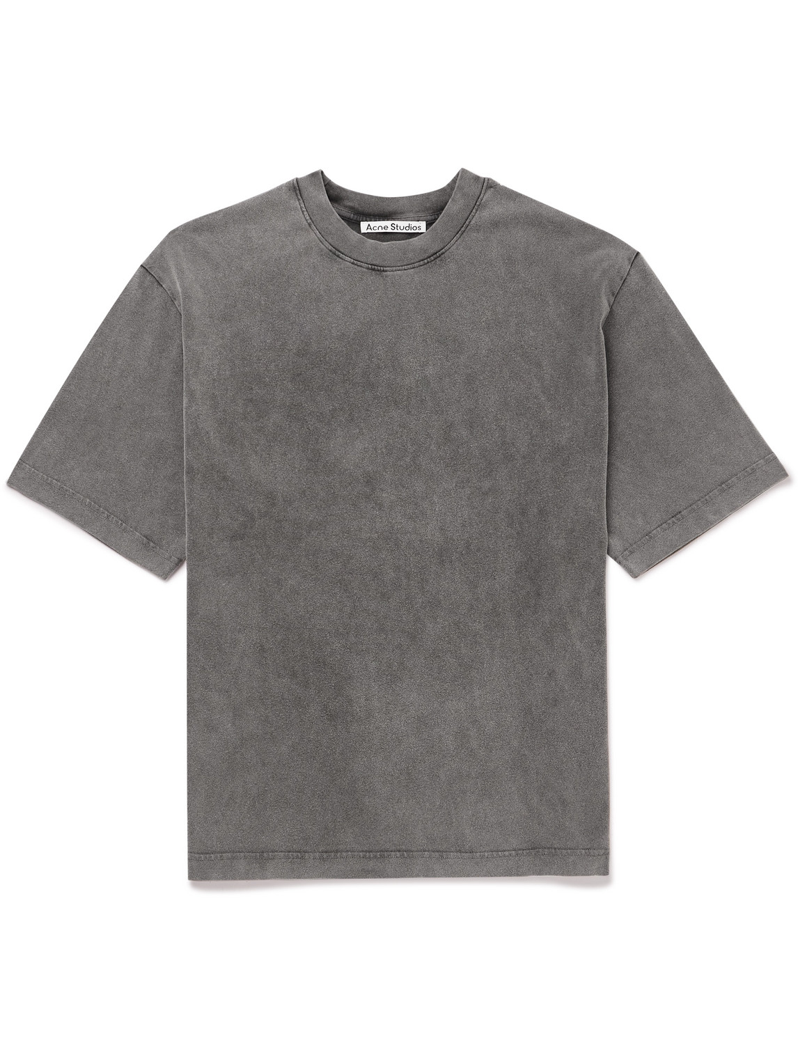 Acne Studios Extorr Logo-appliquéd Garment-dyed Cotton-jersey T-shirt In Black