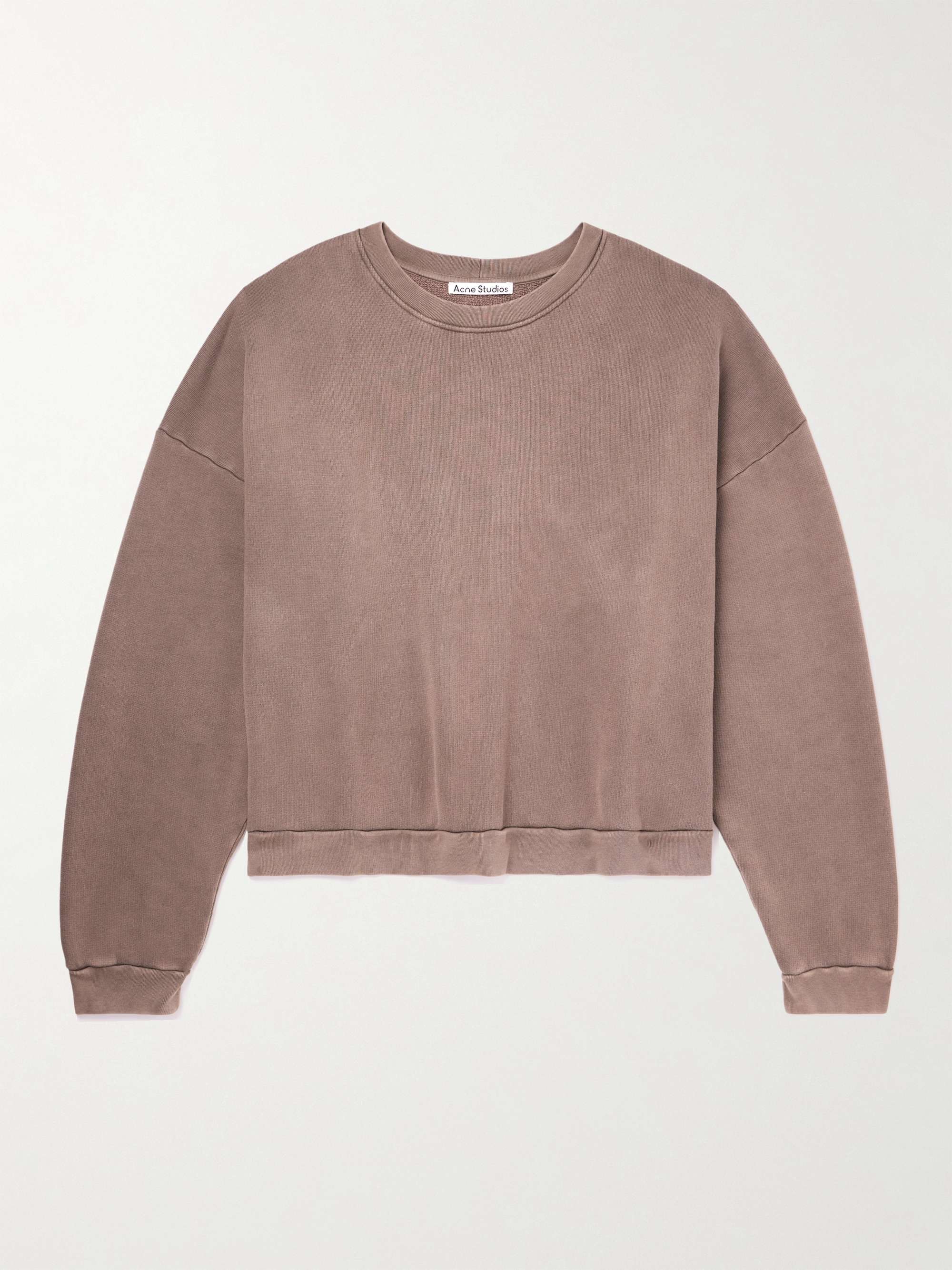 ACNE STUDIOS Garment-Dyed Cotton-Jersey Sweatshirt for Men | MR PORTER