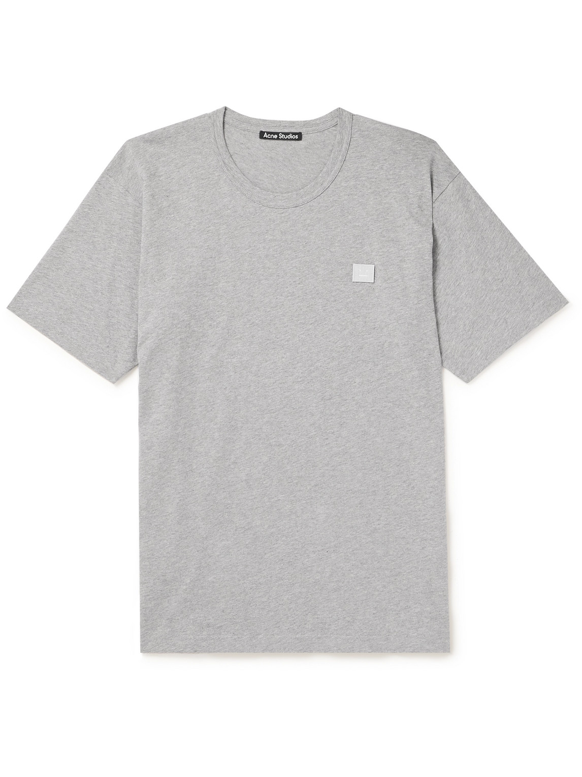 Acne Studios Nash Logo-appliquéd Cotton-jersey T-shirt In Grey