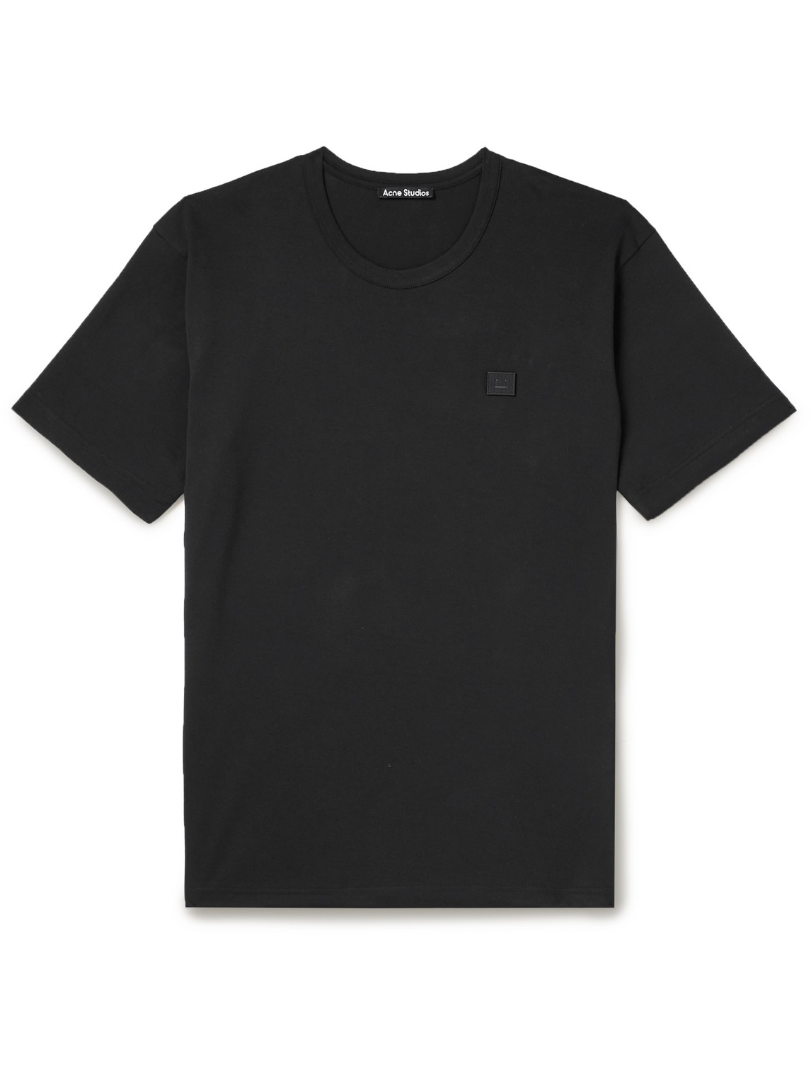 Acne Studios Nash Logo-appliquéd Cotton-jersey T-shirt In Black