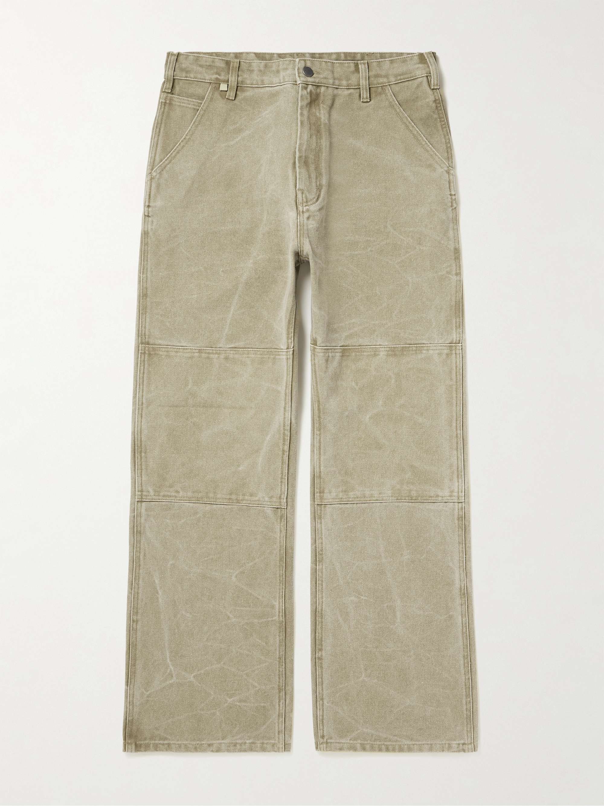 ACNE STUDIOS Palma Straight-Leg Pigment-Dyed Cotton-Canvas Trousers for ...