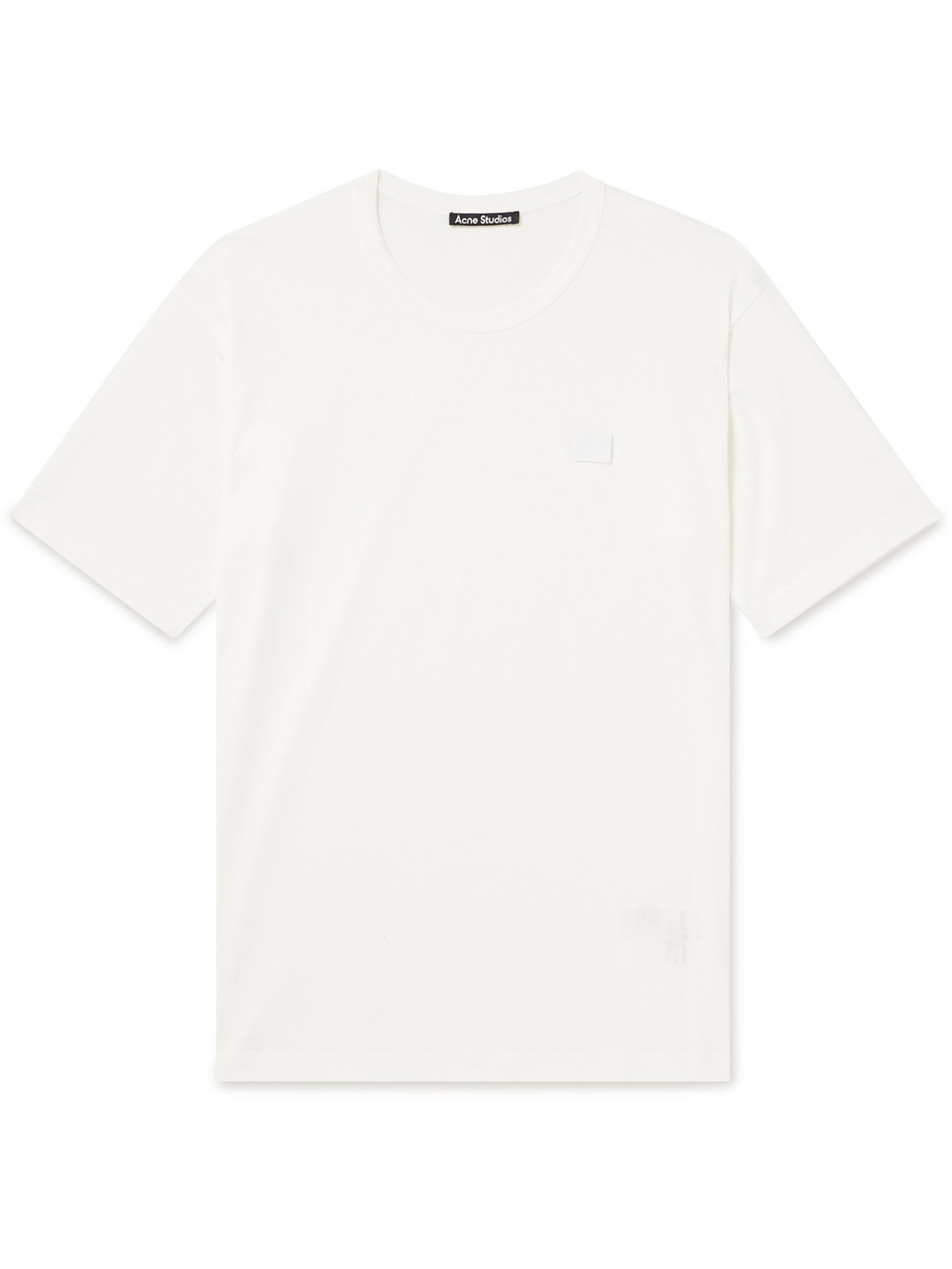 Acne Studios Nash Logo-appliquéd Cotton-jersey T-shirt In White