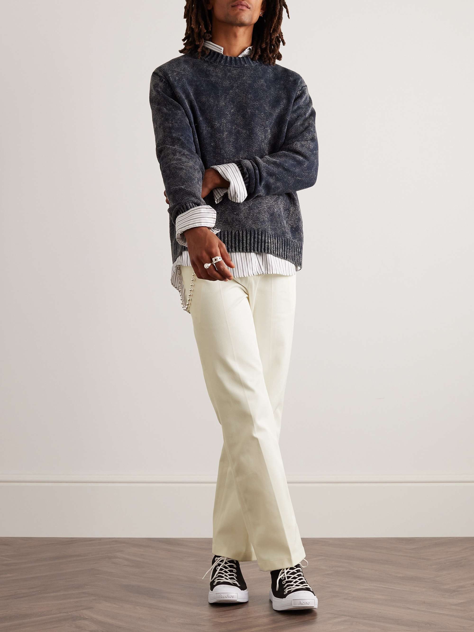 ACNE STUDIOS Straight-Leg Cotton-Twill Trousers