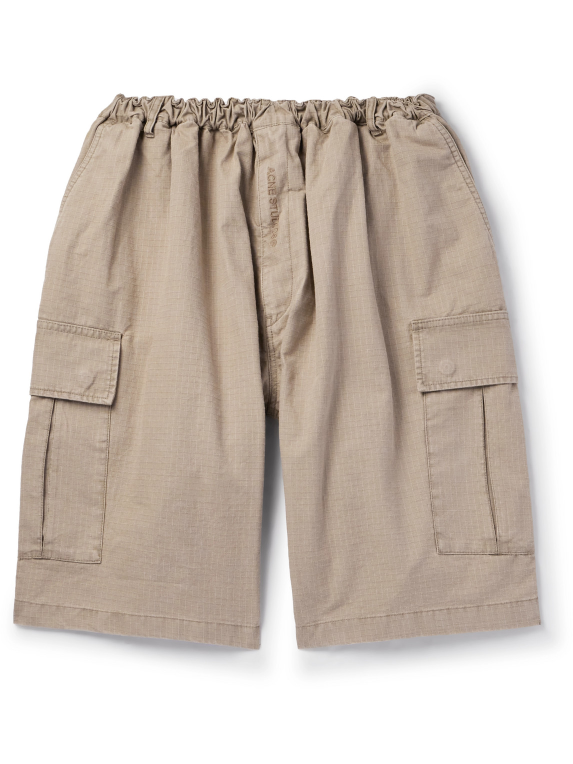 Acne Studios - Rudento Wide-Leg Organic Cotton-Ripstop Cargo Shorts - Men - Neutrals - IT 52