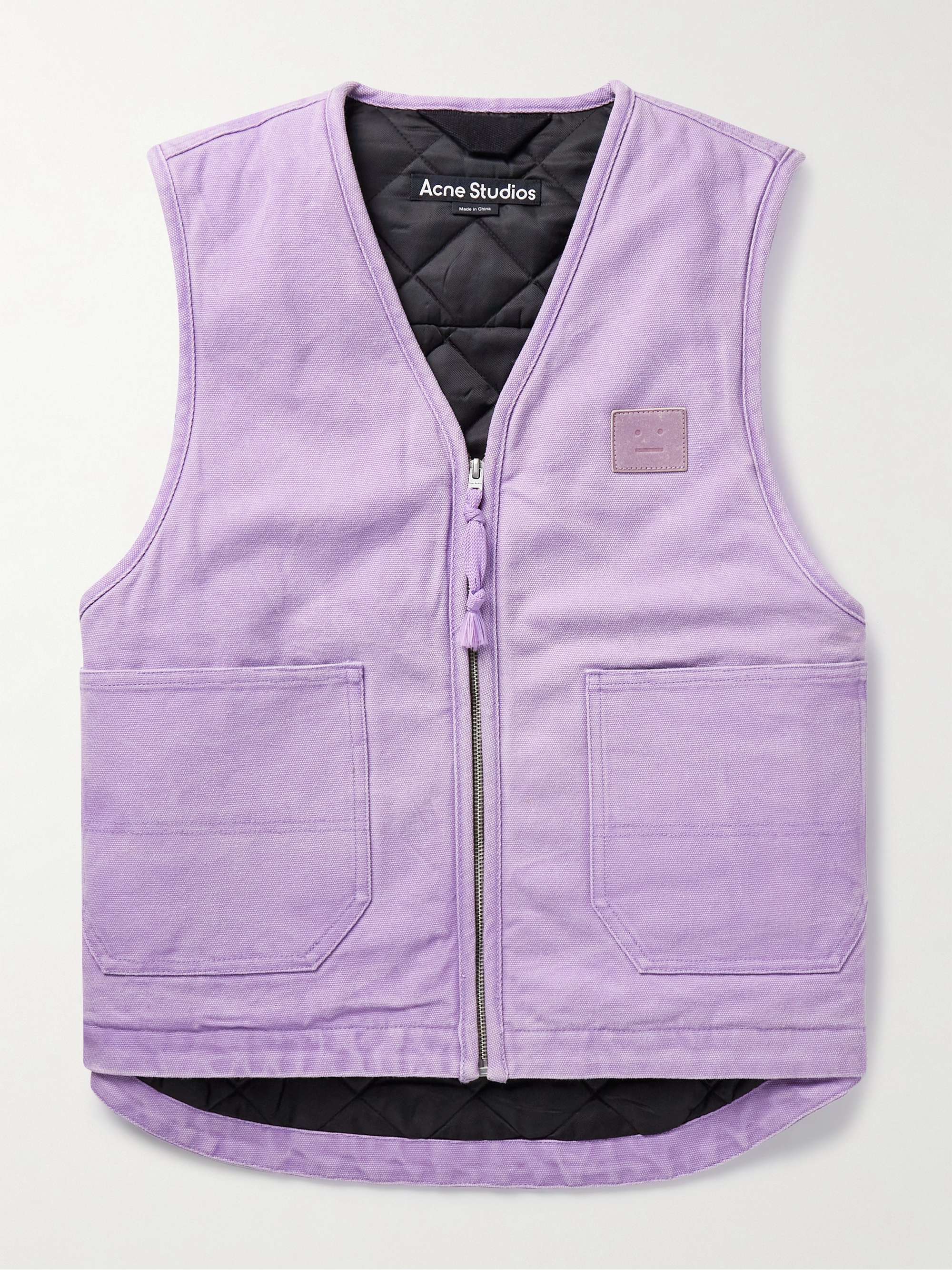 ACNE STUDIOS Ohady Logo-Appliquéd Cotton-Canvas Gilet for Men | MR PORTER