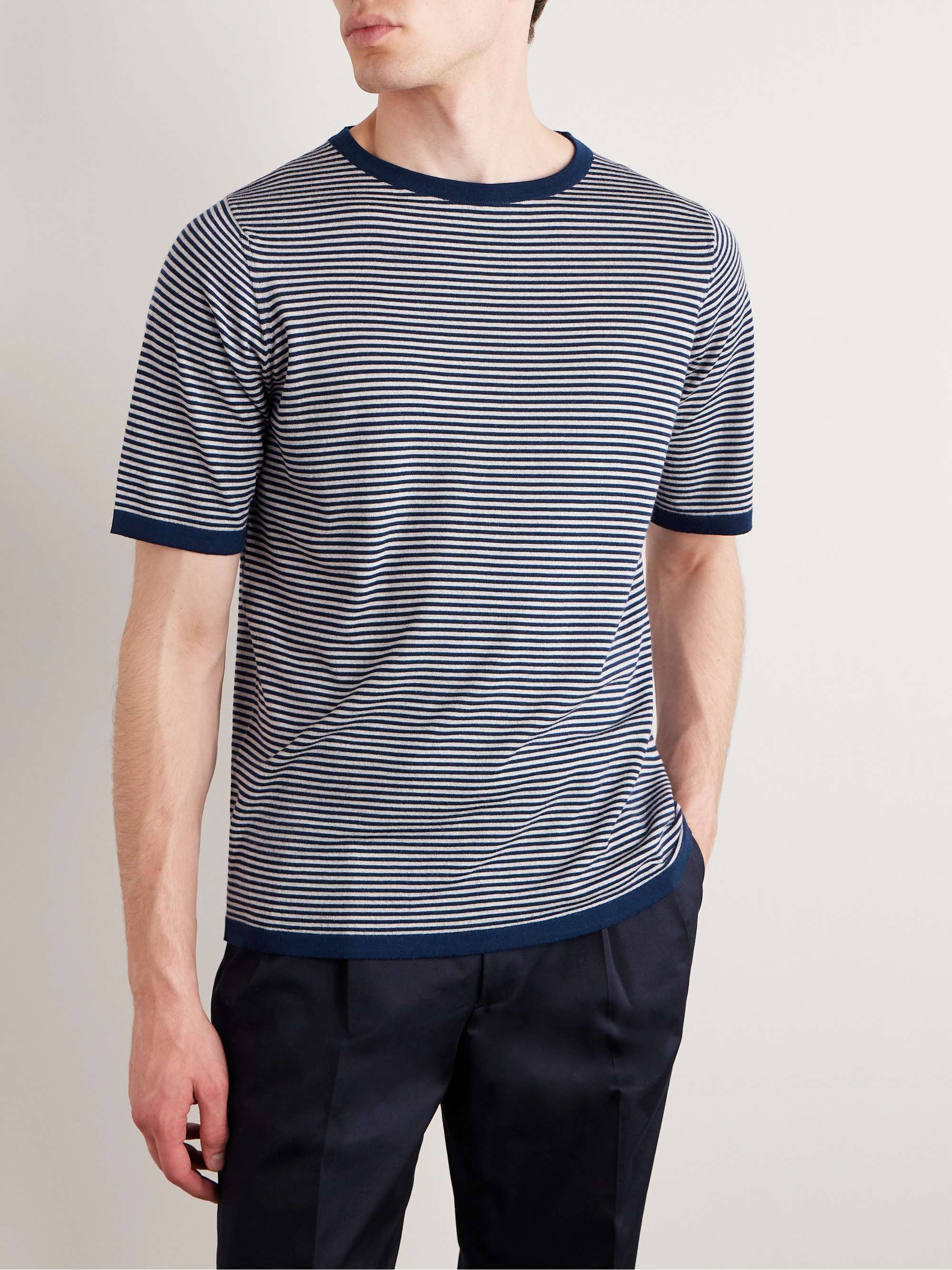 KINGSMAN Striped Wool T-Shirt