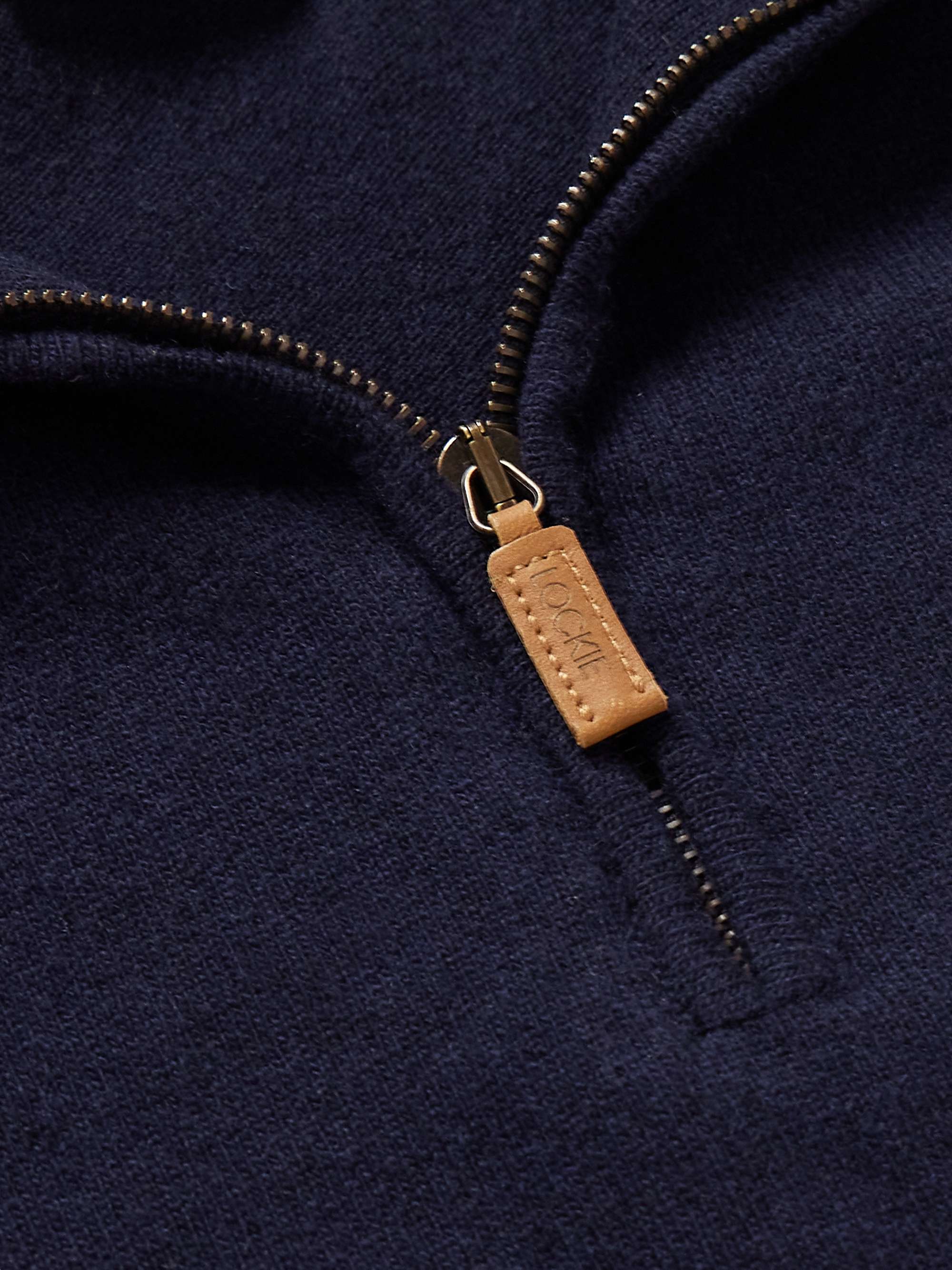 KINGSMAN Wade Merino Wool and Cashmere-Blend Half-Zip Sweater