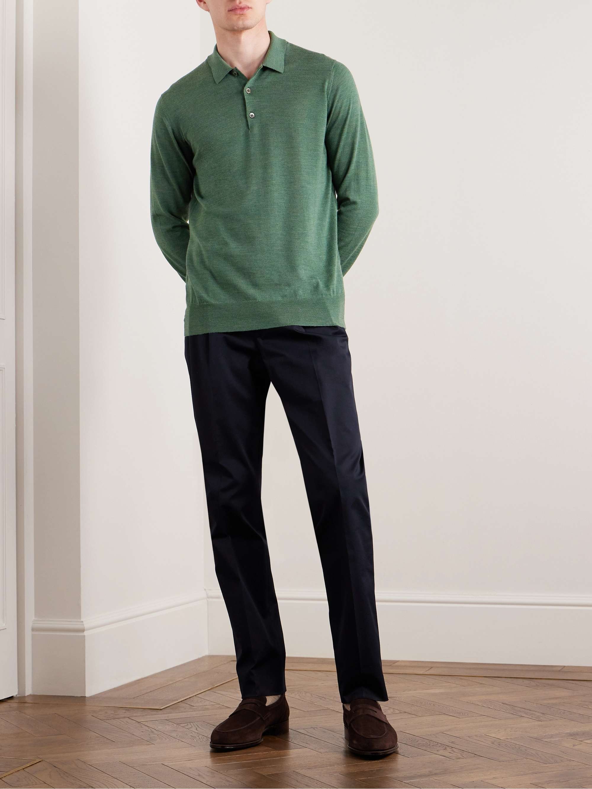 KINGSMAN Virgin Wool Polo Shirt