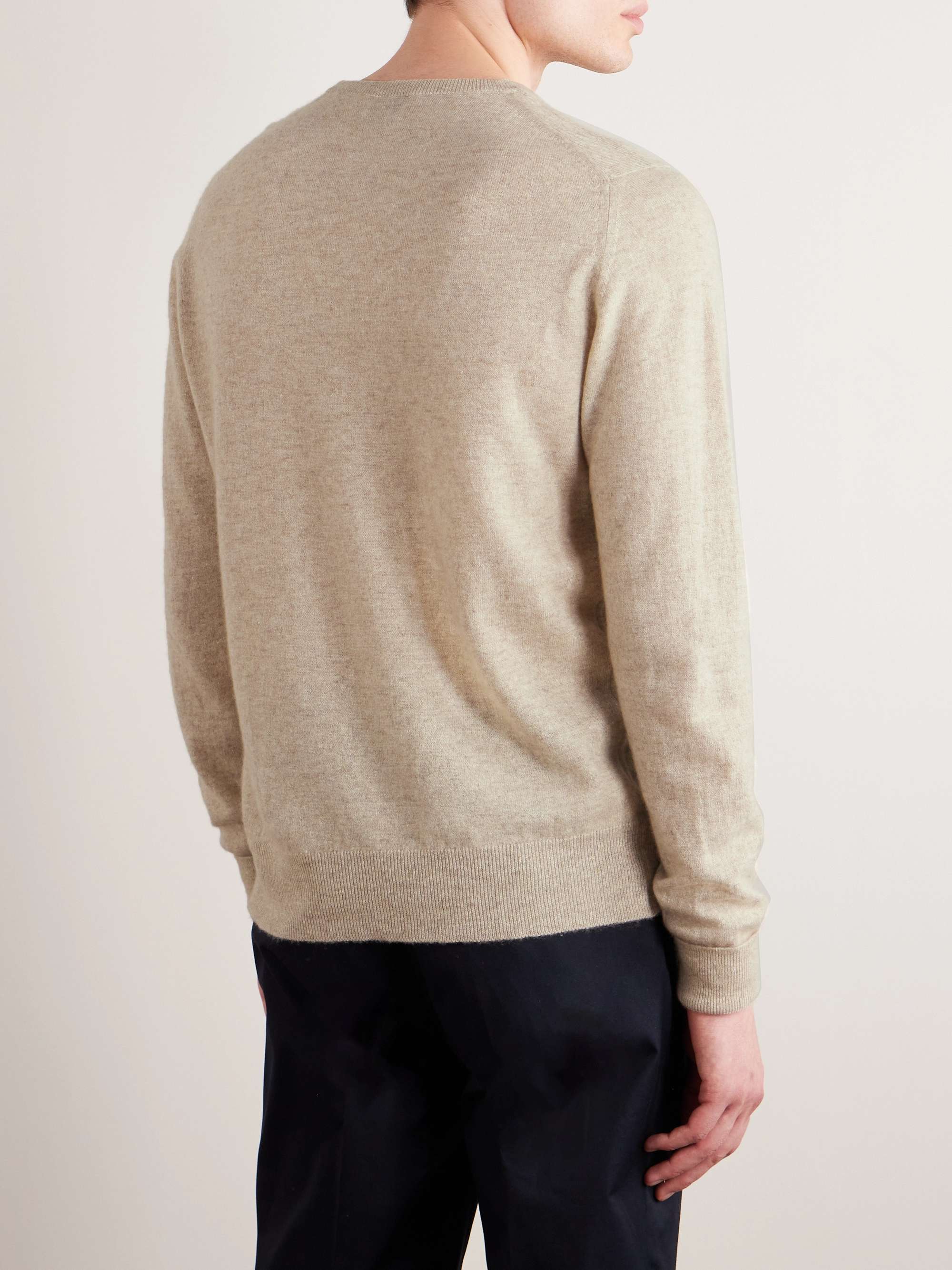 KINGSMAN Cashmere and Linen-Blend Sweater