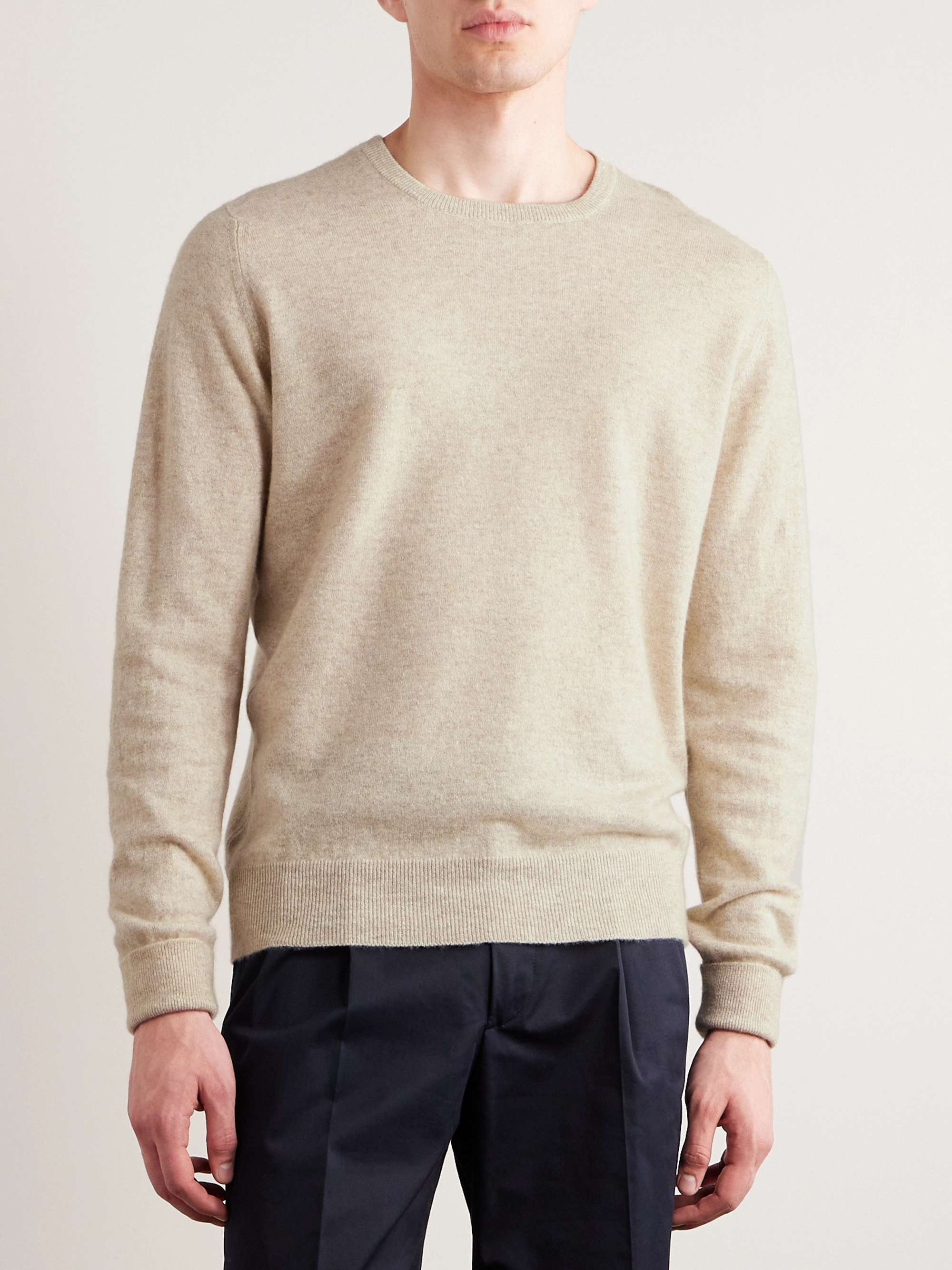 KINGSMAN Cashmere and Linen-Blend Sweater