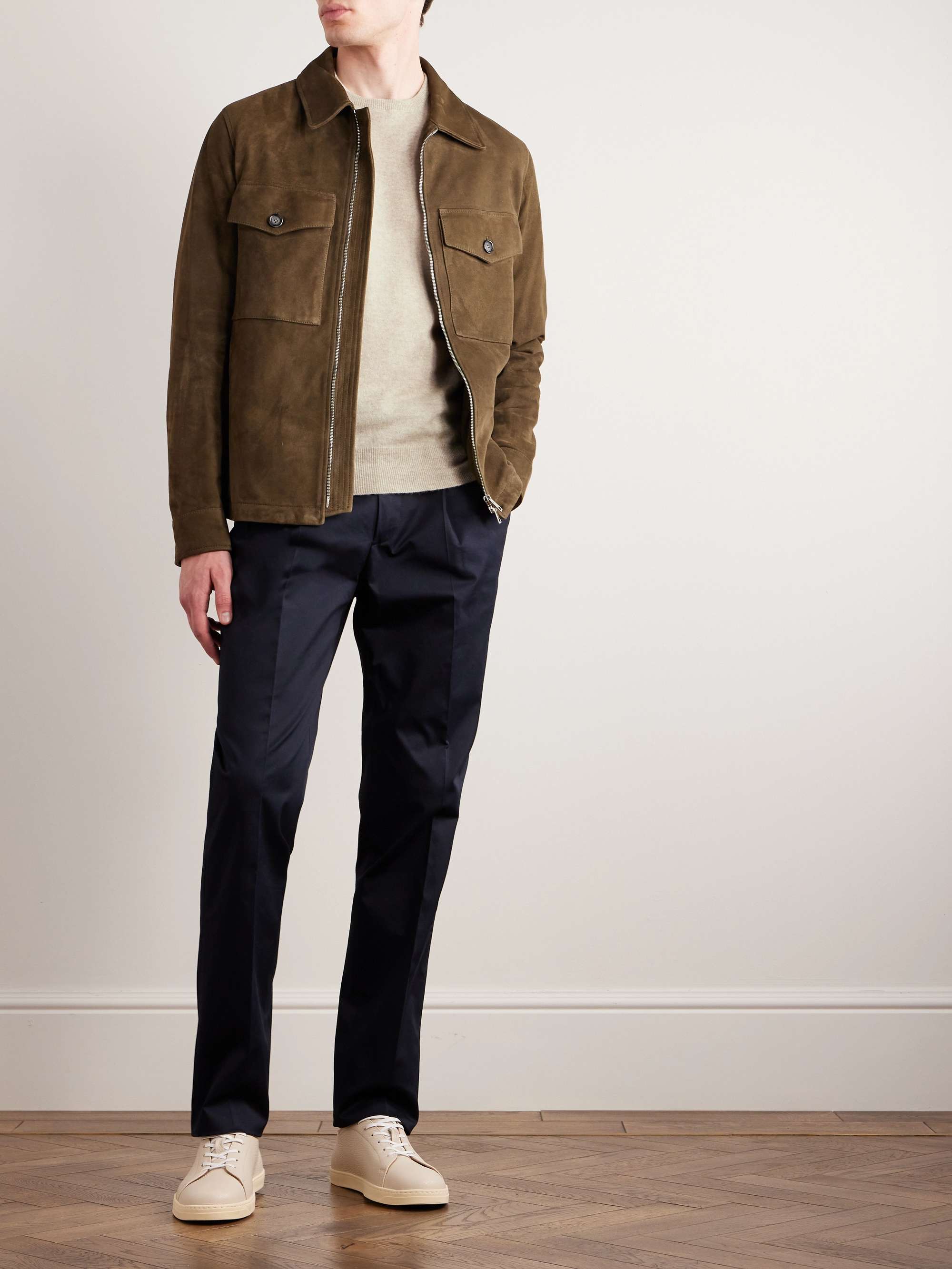 KINGSMAN Cashmere and Linen-Blend Sweater
