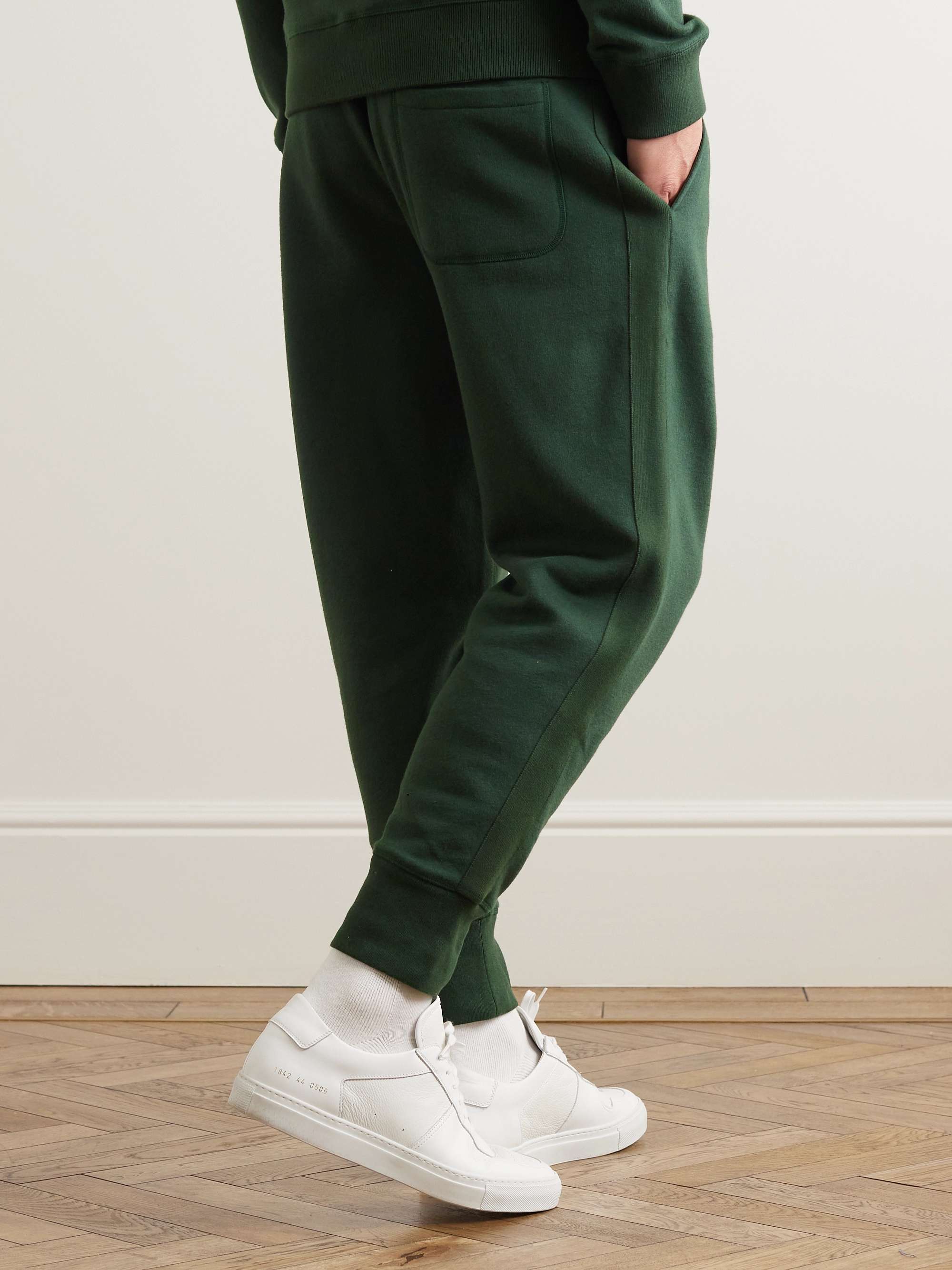 KINGSMAN Tapered Cotton and Cashmere-Blend Jersey Sweatpants