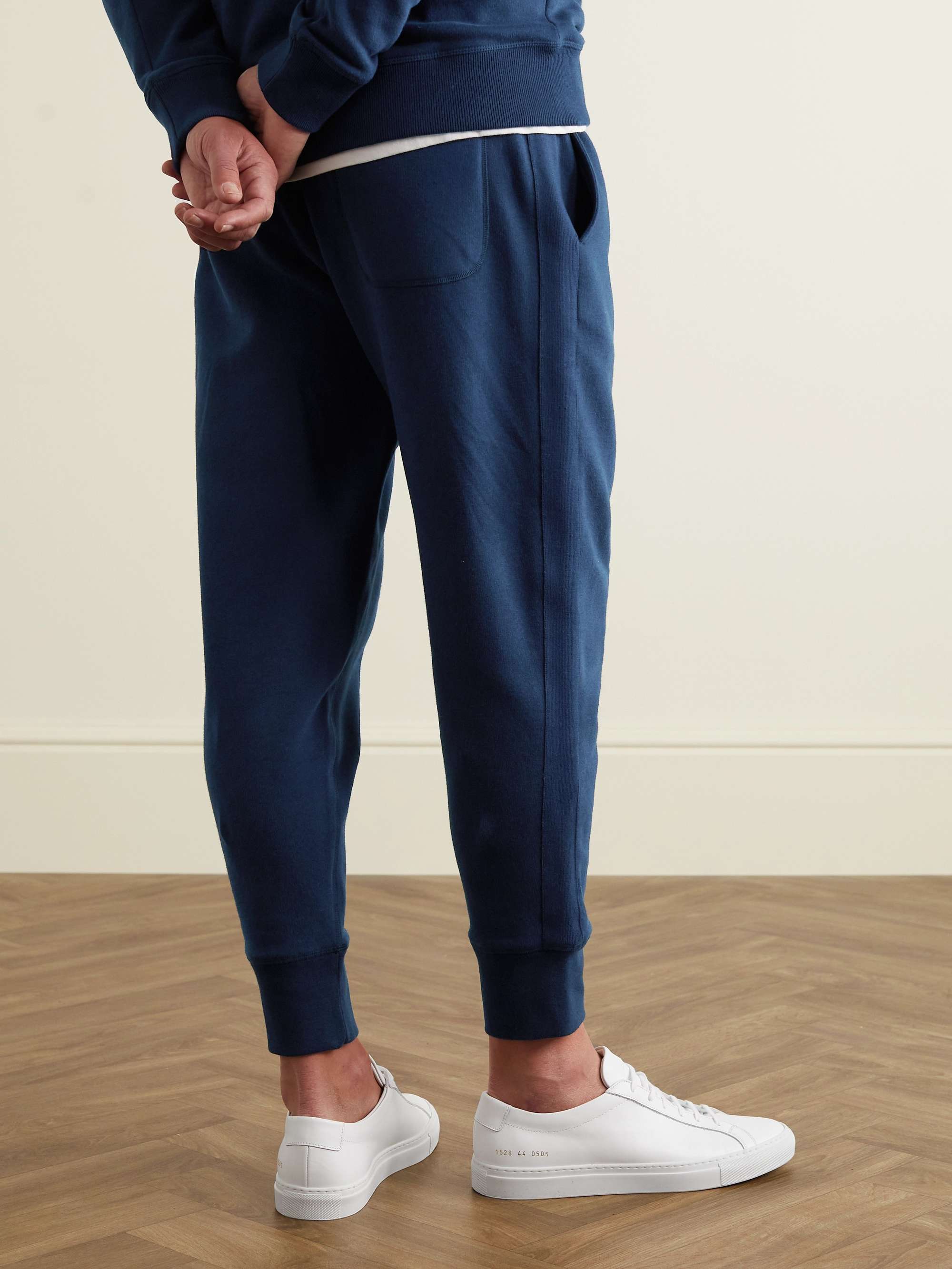 KINGSMAN Tapered Cotton and Cashmere-Blend Jersey Sweatpants