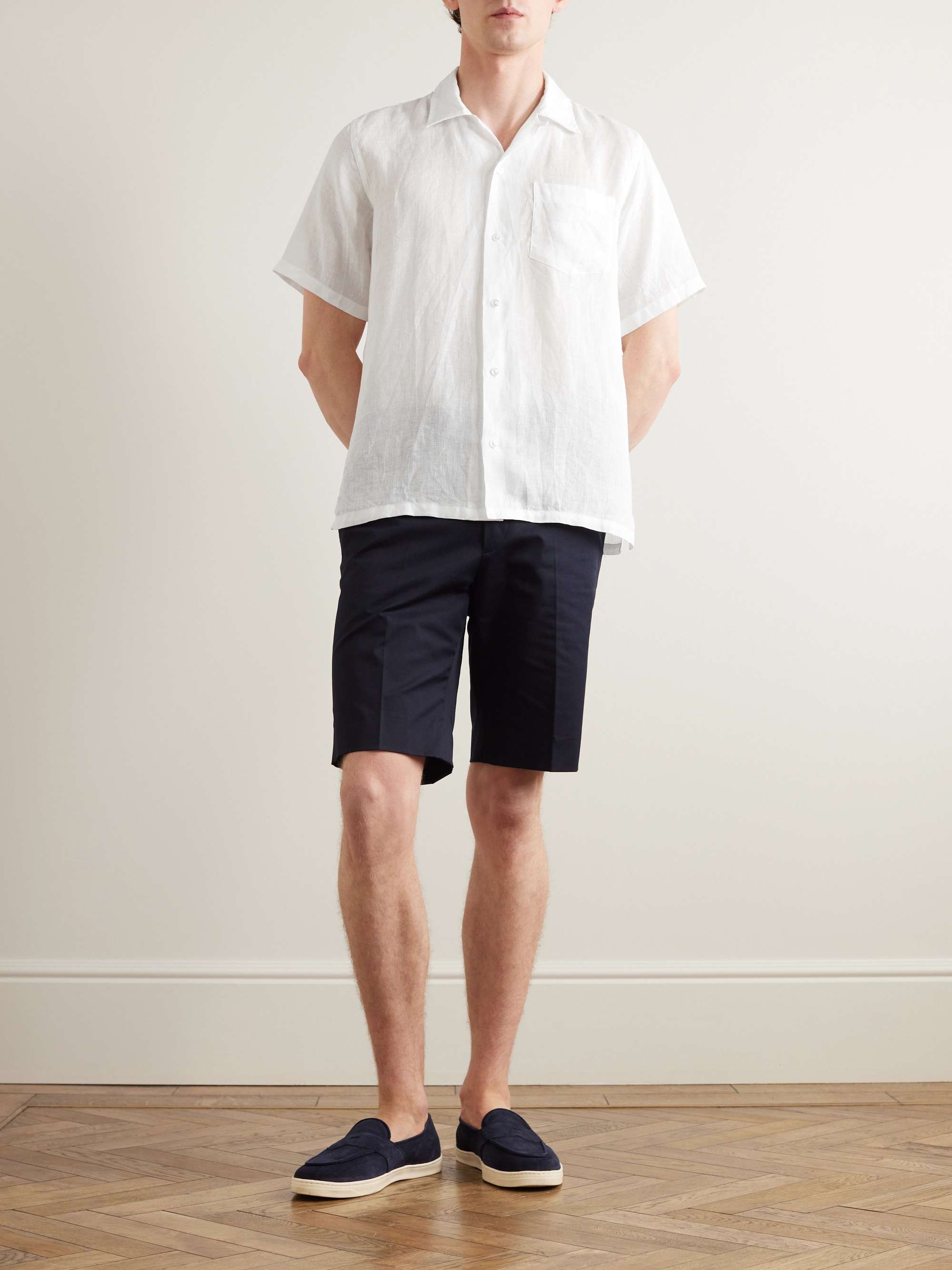 KINGSMAN Camp-Collar Linen Shirt