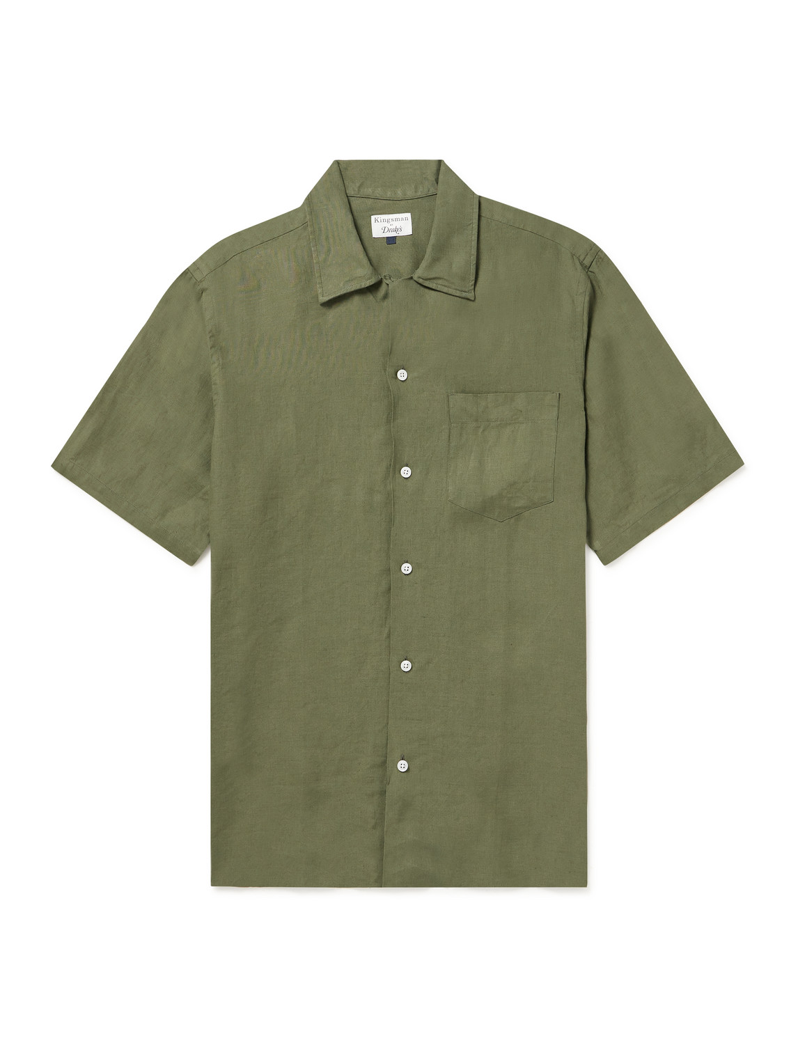 Camp-Collar Linen Shirt