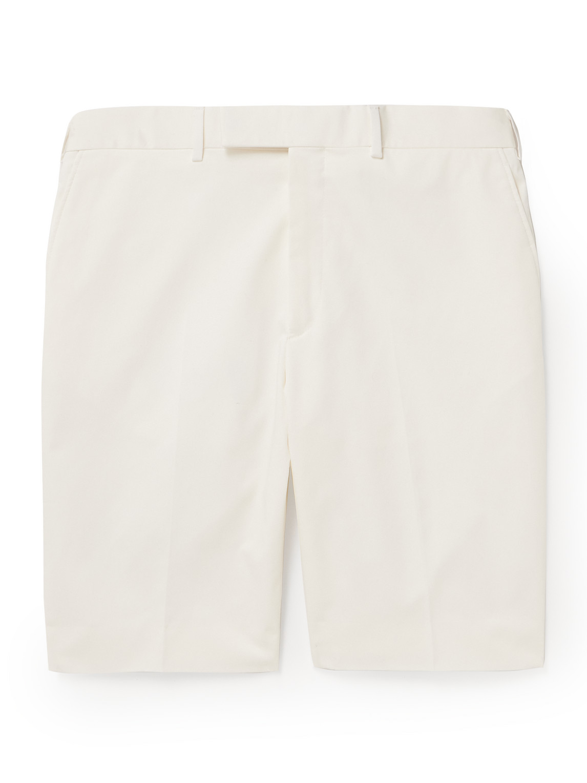 Slim-Fit Straight-Leg Cotton-Blend Twill Shorts