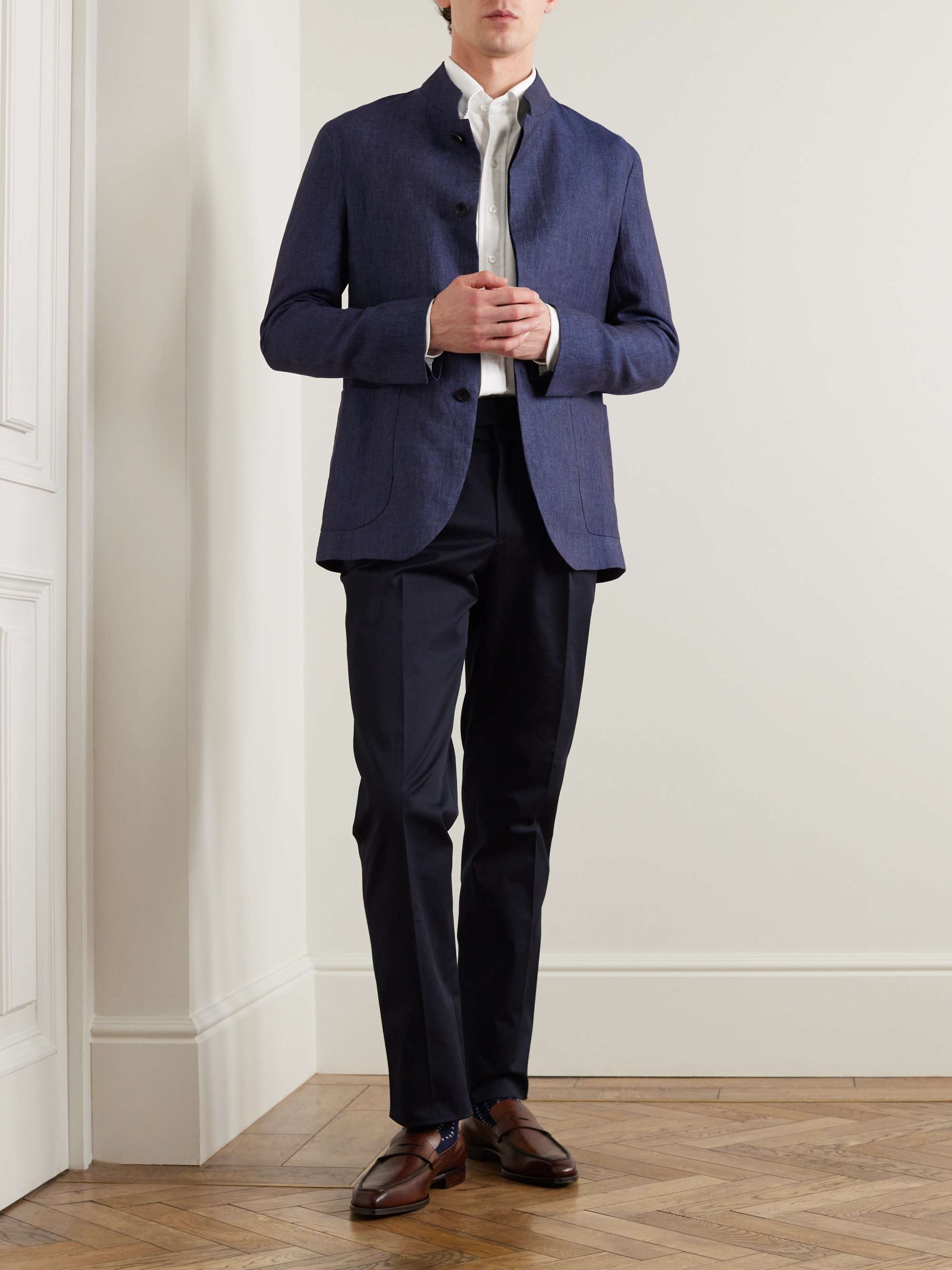 KINGSMAN Button-Down Collar Cotton Oxford Shirt
