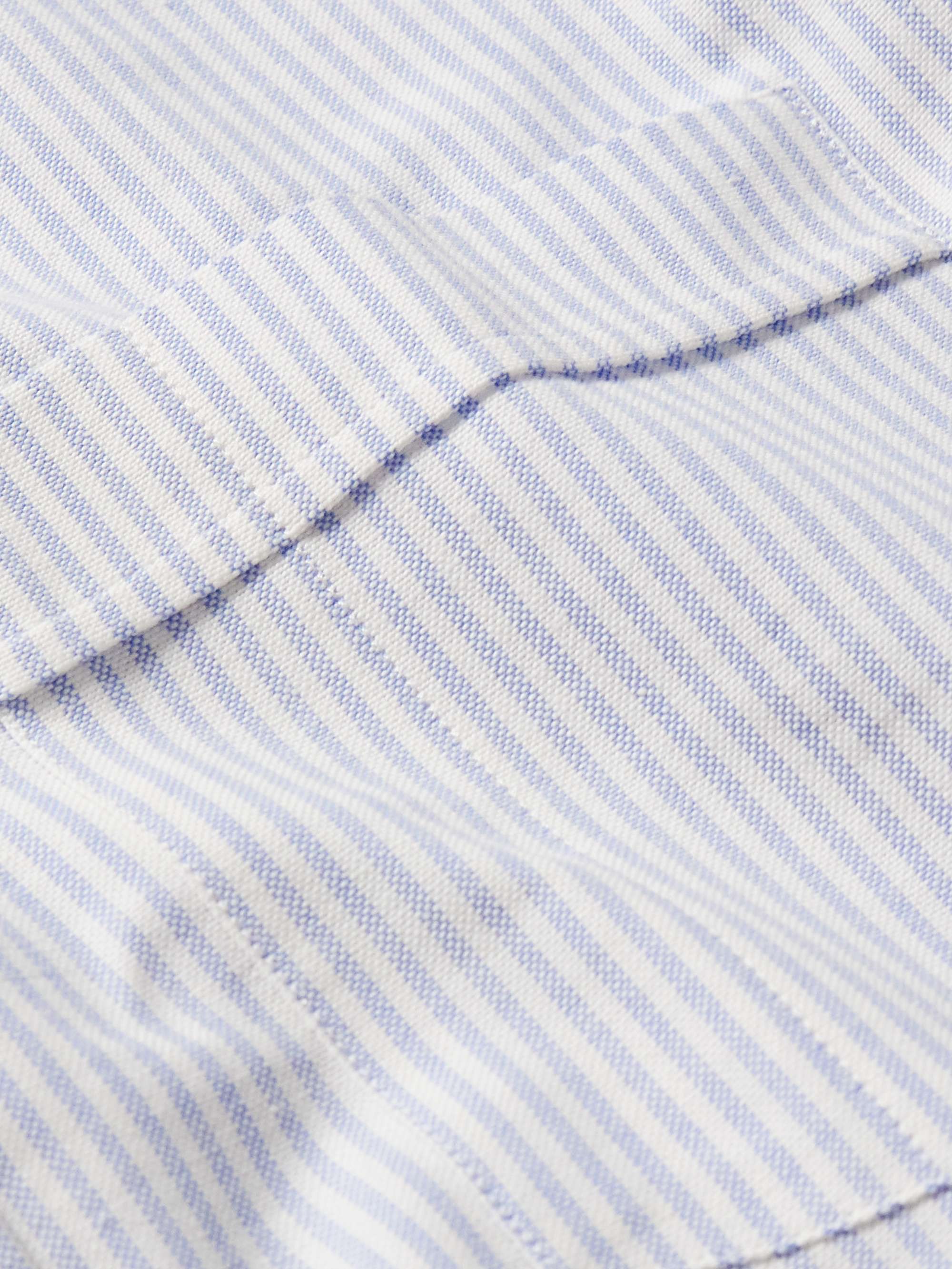 KINGSMAN Button-Down Collar Striped Cotton Shirt