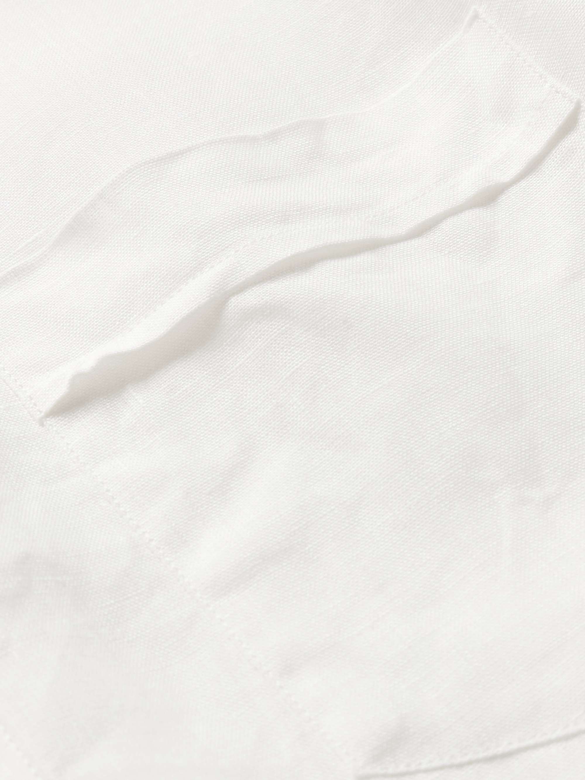 KINGSMAN Grandad-Collar Linen Shirt