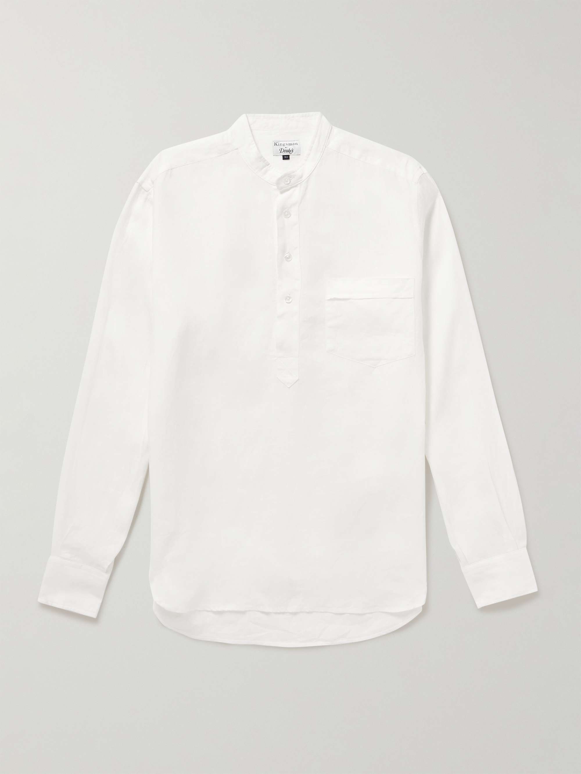 KINGSMAN Grandad-Collar Linen Shirt
