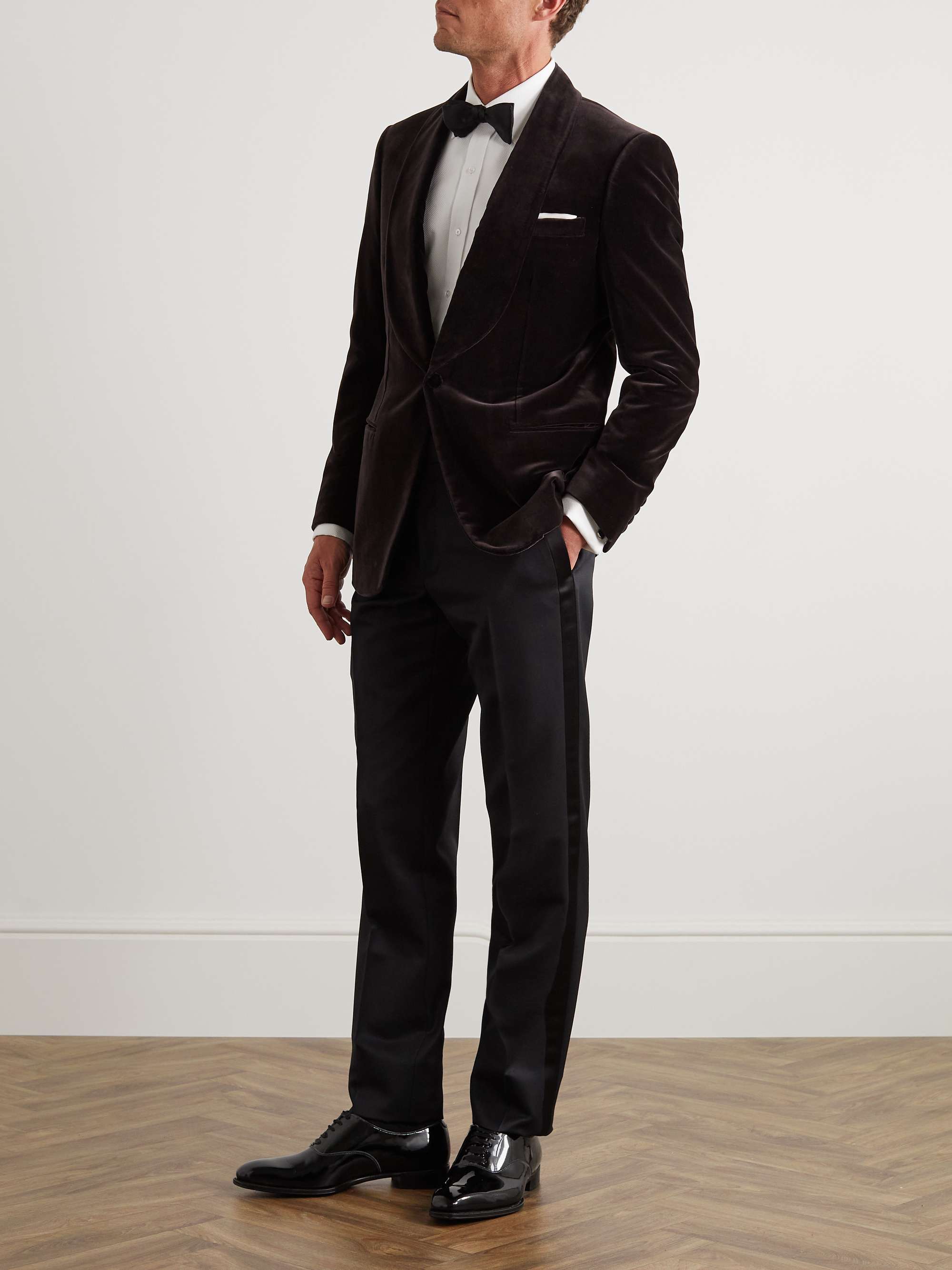 KINGSMAN Shawl-Collar Cotton-Velvet Tuxedo Jacket for Men | MR PORTER