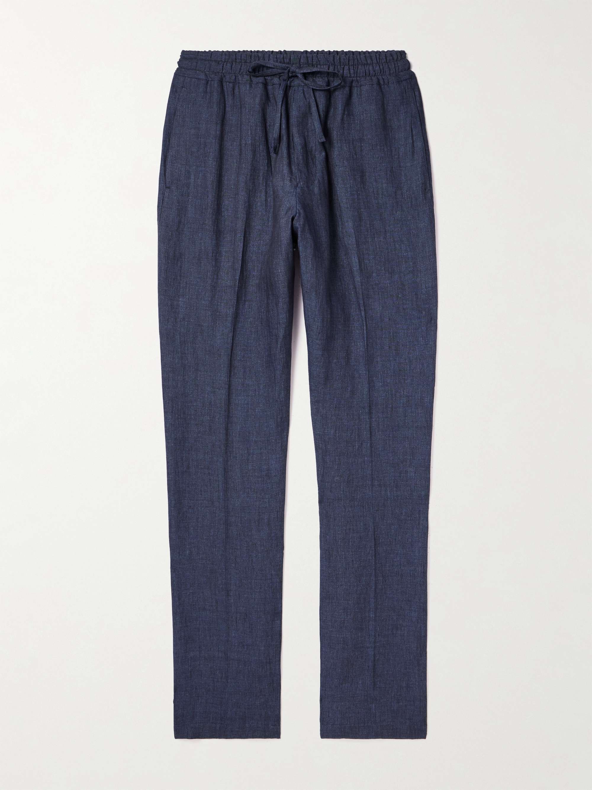 KINGSMAN Straight-Leg Linen Drawstring Trousers for Men | MR PORTER