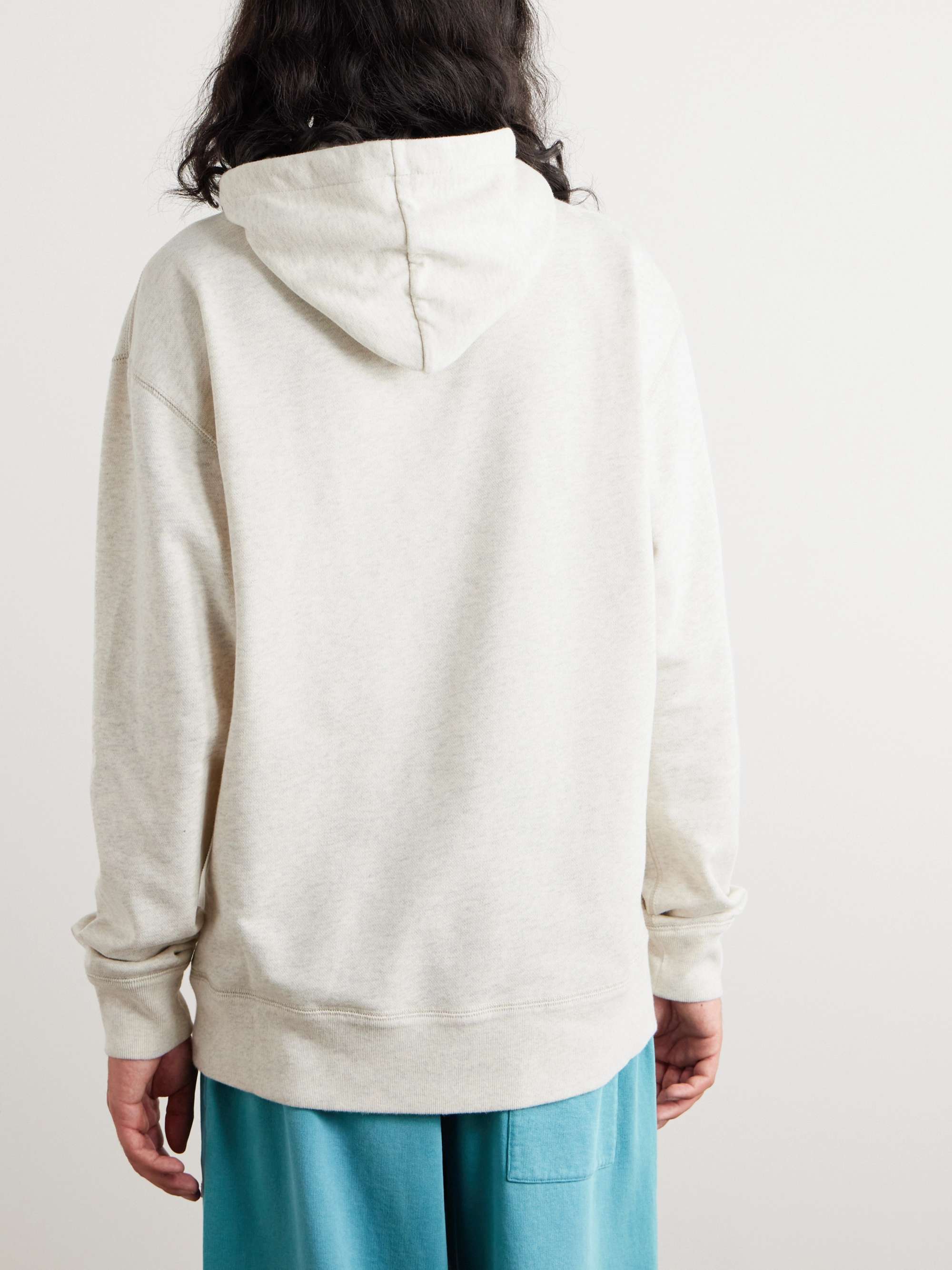 ISABEL MARANT Marcello Logo-Embroidered Cotton-Blend Jersey Hoodie