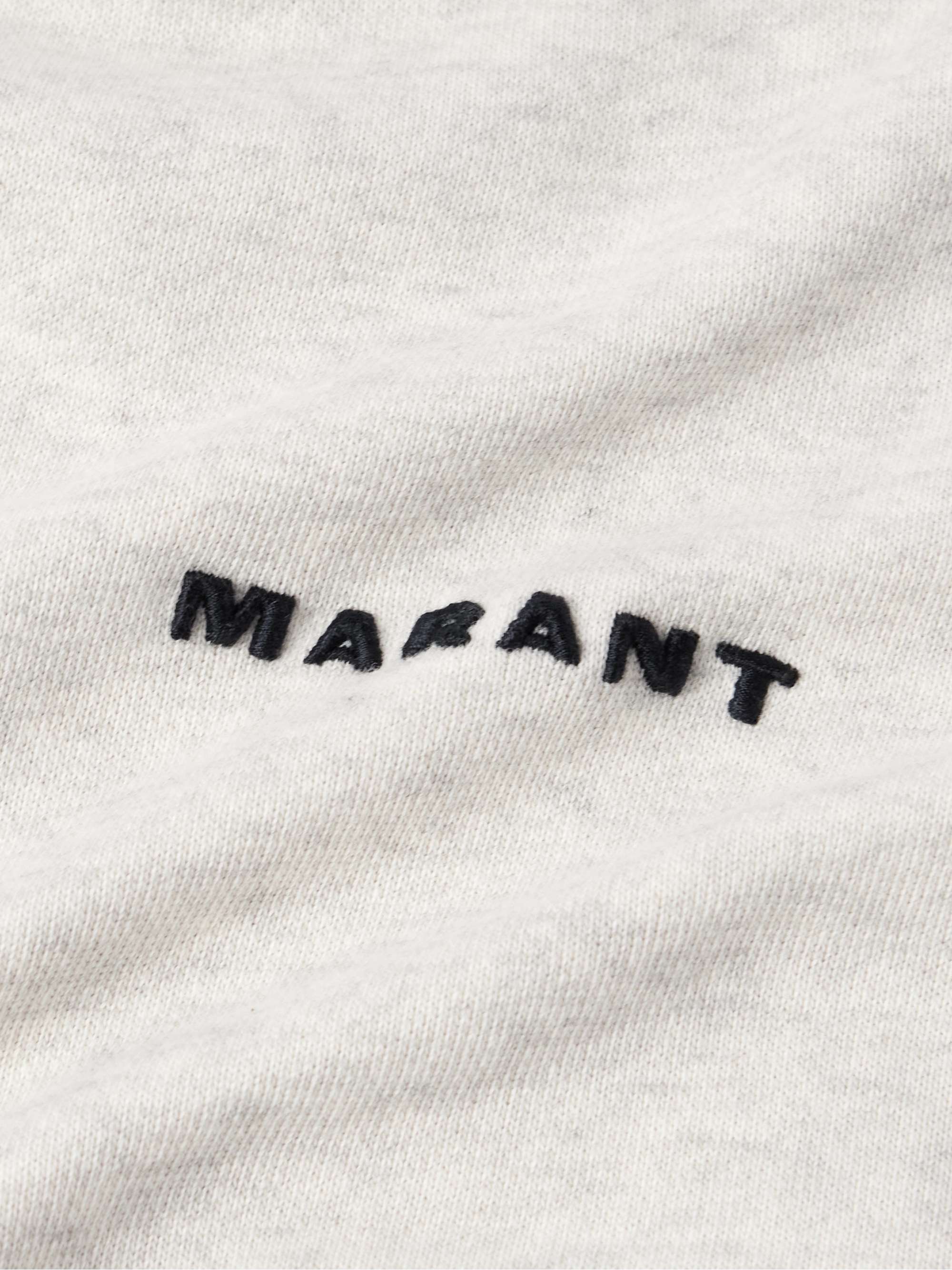 ISABEL MARANT Marcello Logo-Embroidered Cotton-Blend Jersey Hoodie
