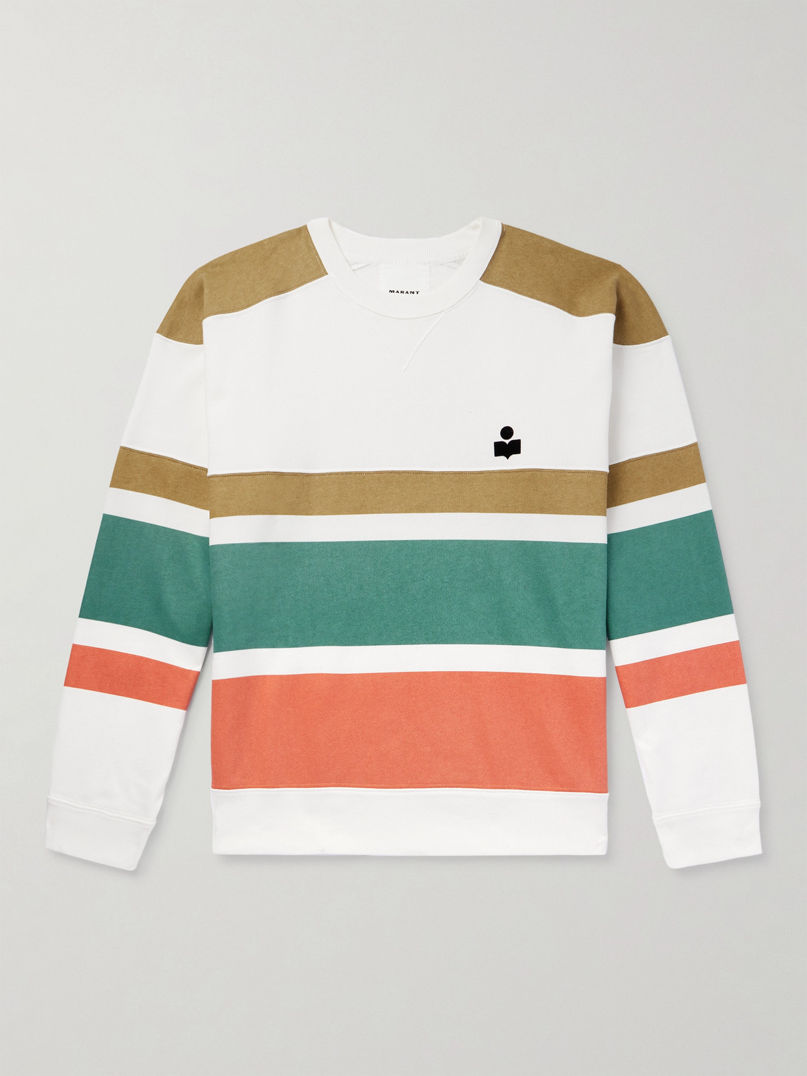 ★【Isabel Marant】★Meyoan Striped Logo Sweatshir.t Blue★ MARANT Meyoan Striped Sweatshirt | White | FARFETCH