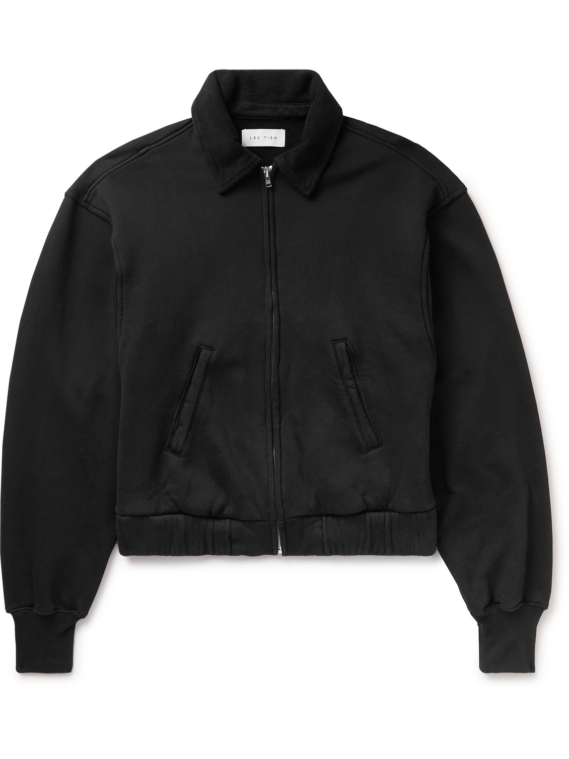 Les Tien Cotton-jersey Bomber Jacket In Black