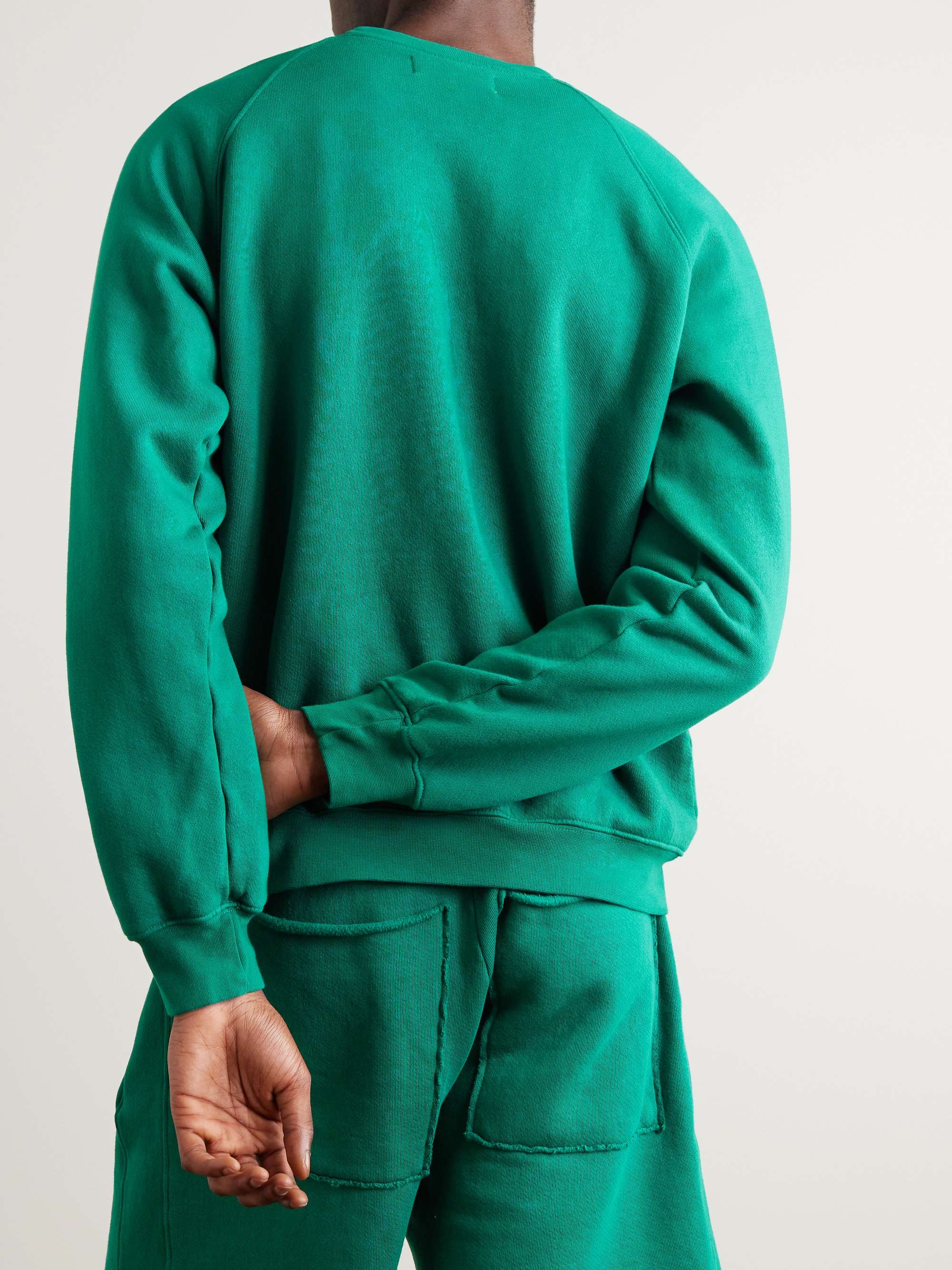 LES TIEN Garment-Dyed Cotton-Jersey Sweatshirt