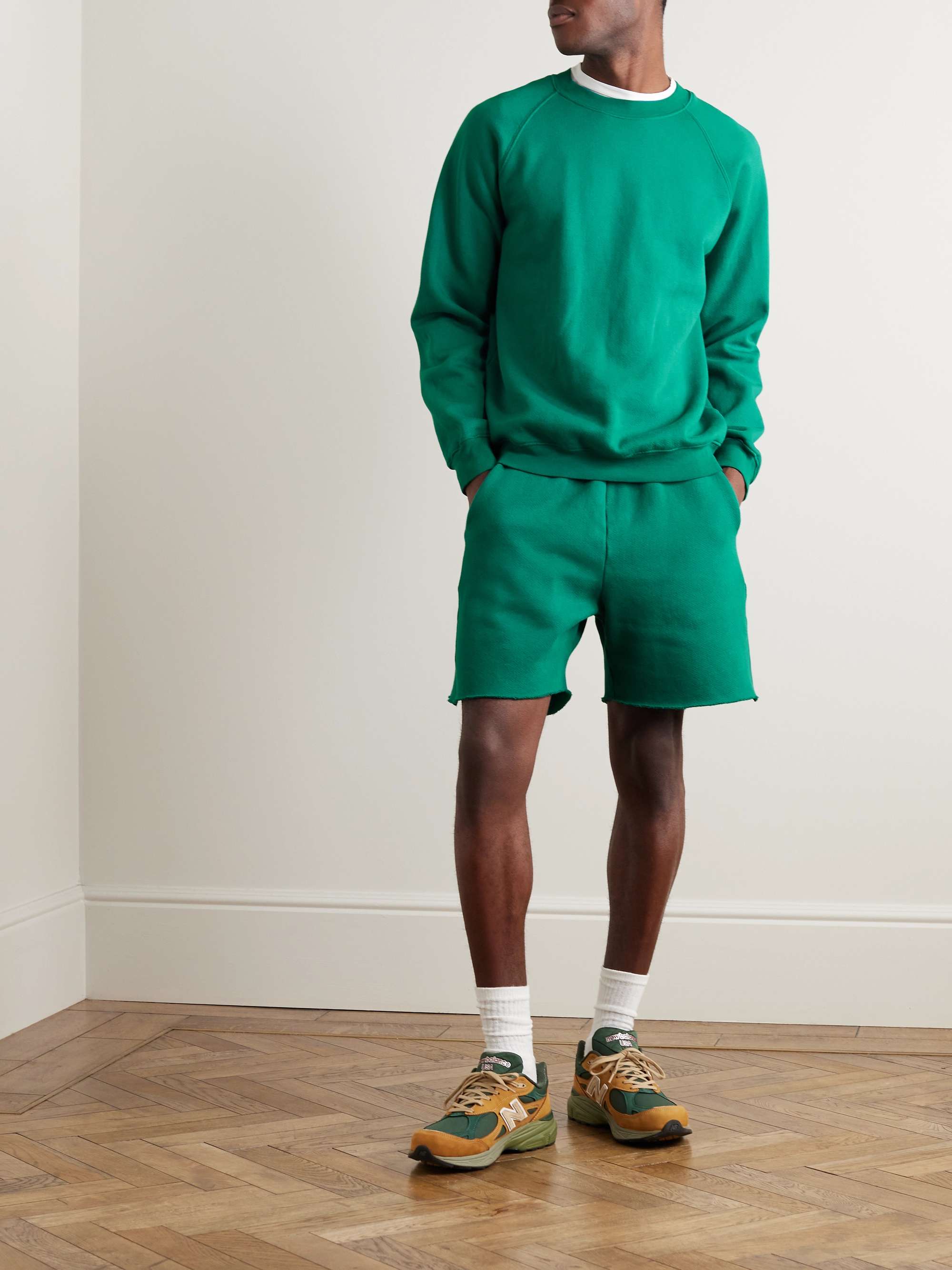 LES TIEN Garment-Dyed Cotton-Jersey Sweatshirt
