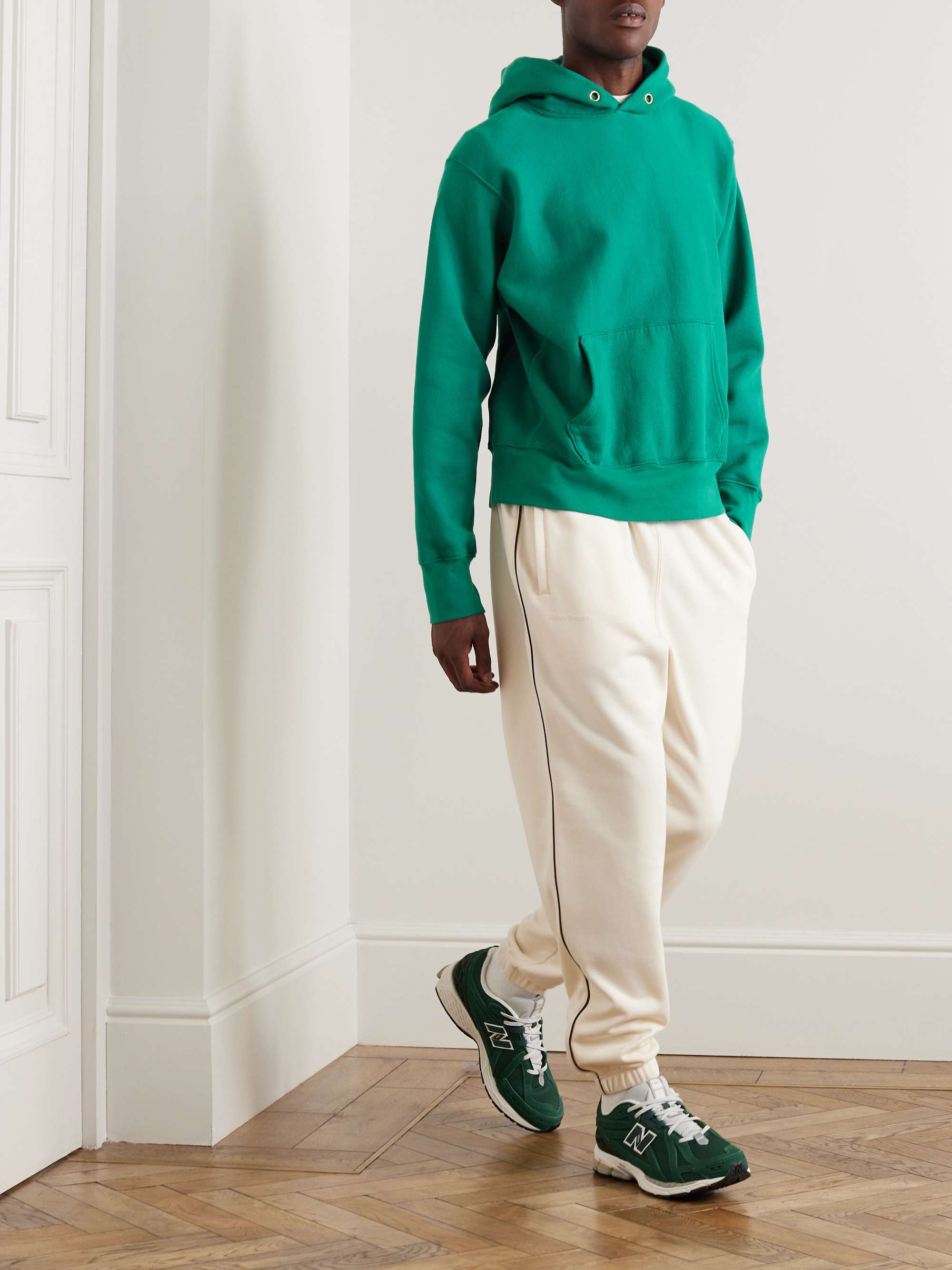 LES TIEN Garment-Dyed Cotton-Jersey Hoodie