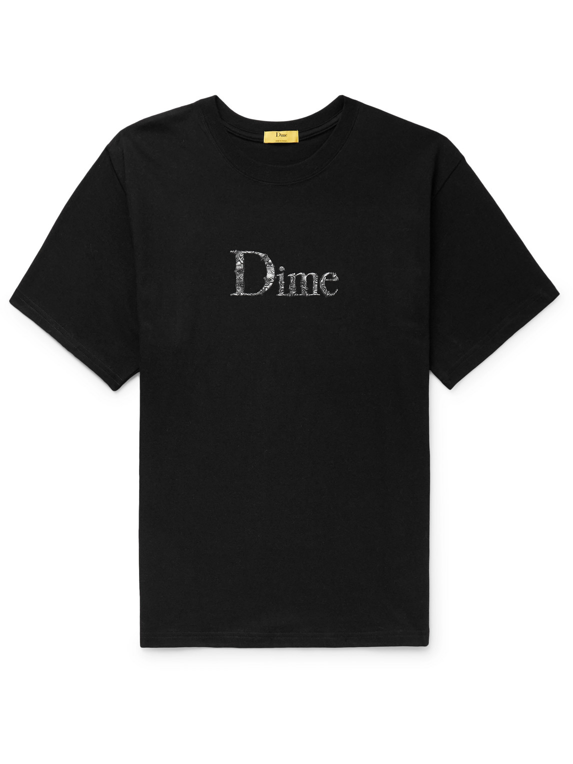 Dime Xeno Logo-print Cotton-jersey T-shirt In Black