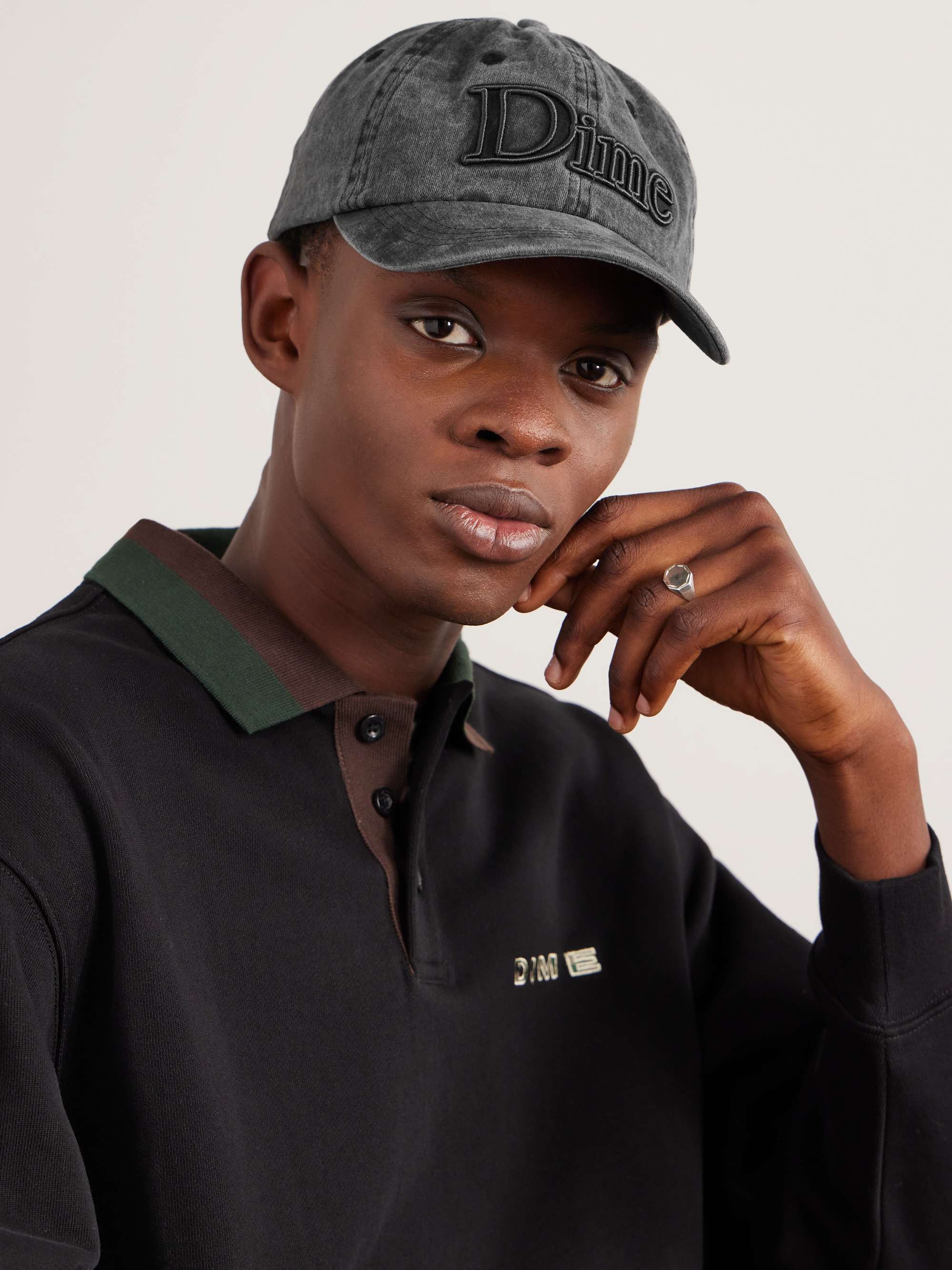DIME Logo-Embroidered Washed Cotton-Twill Baseball Cap for Men | MR PORTER