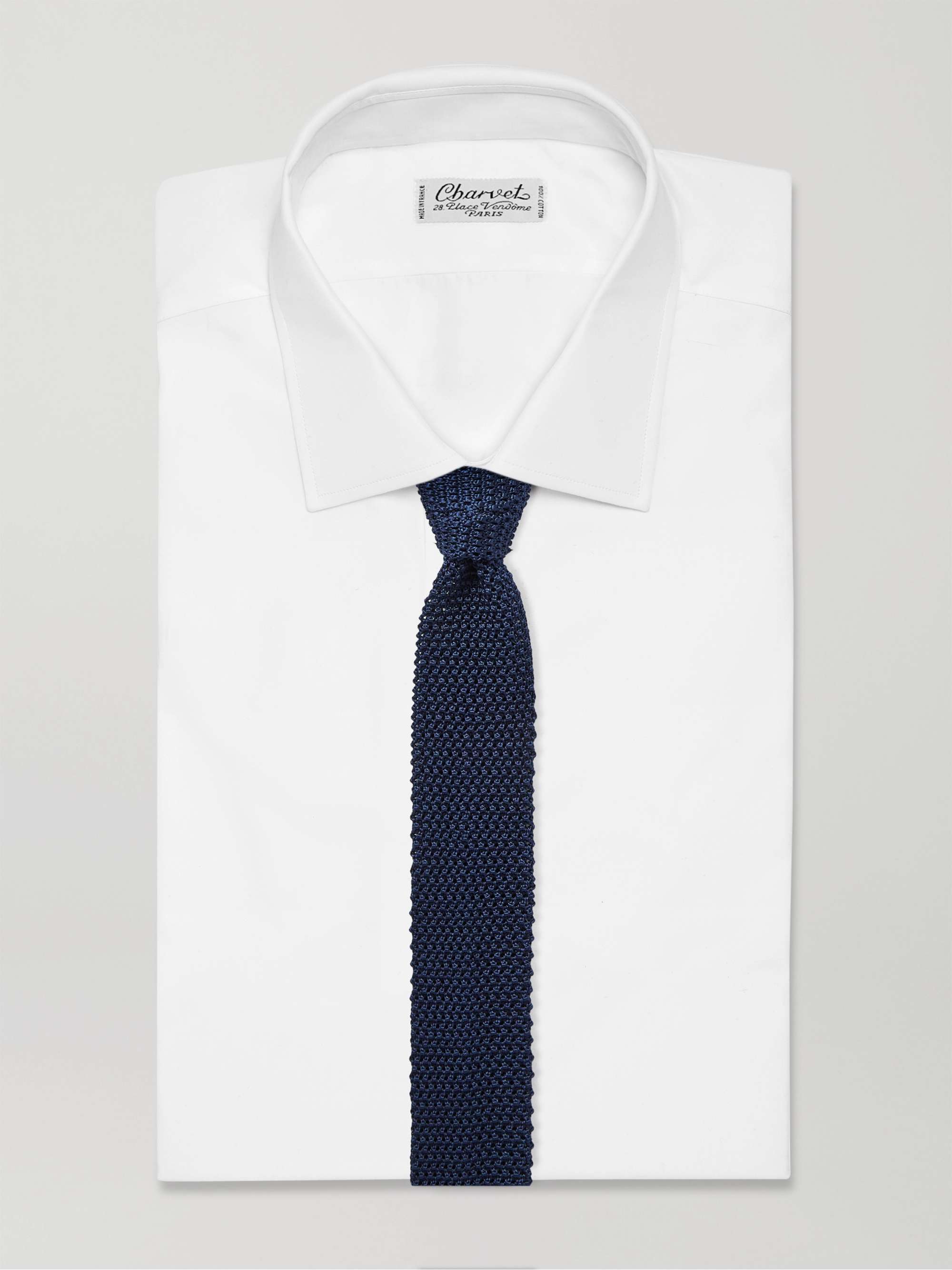 CHARVET ニット シルク ネクタイ 5cm