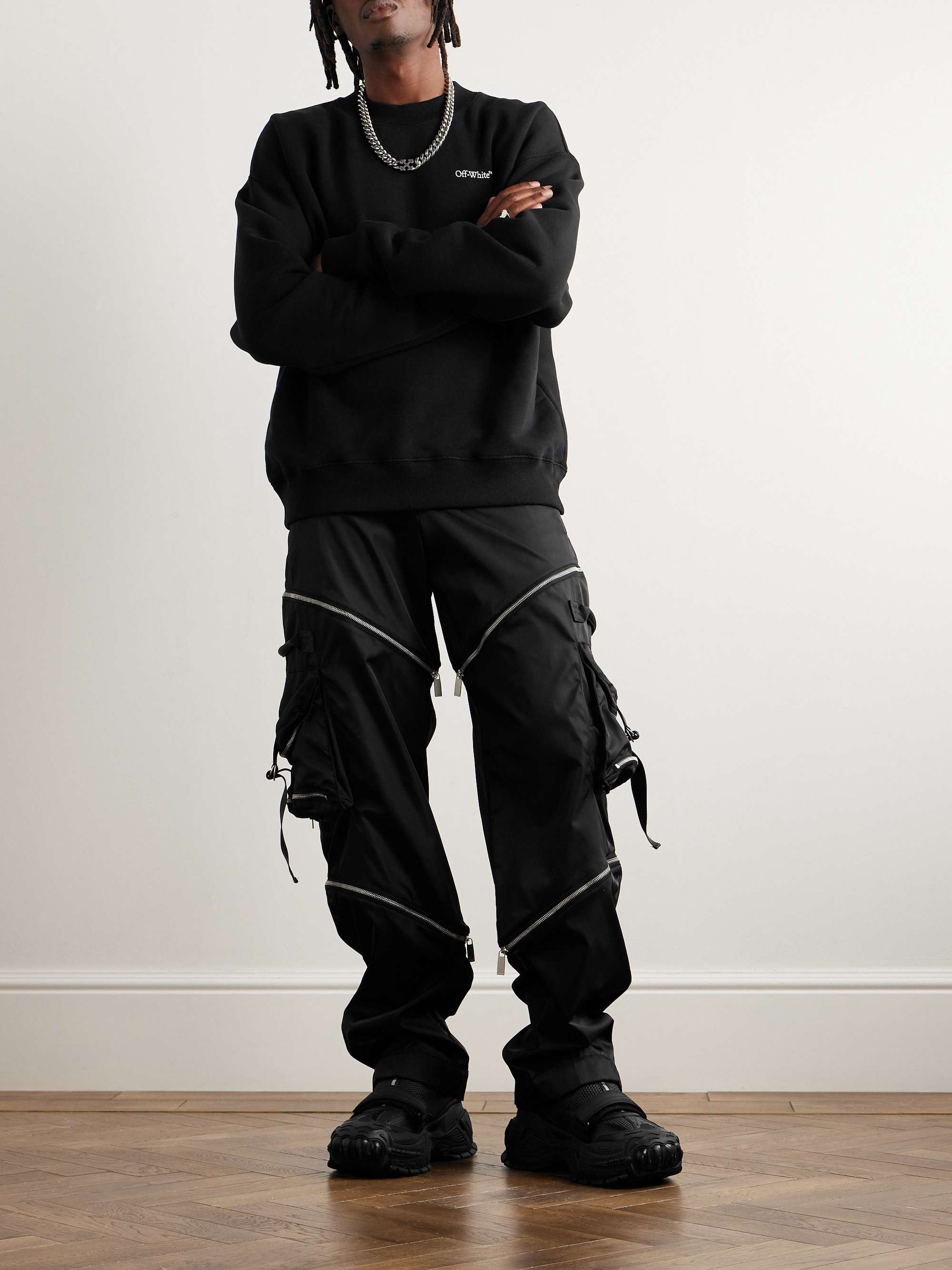 Buy Men's Whis Off-White Tapered Cargo Pant Online | SNITCH