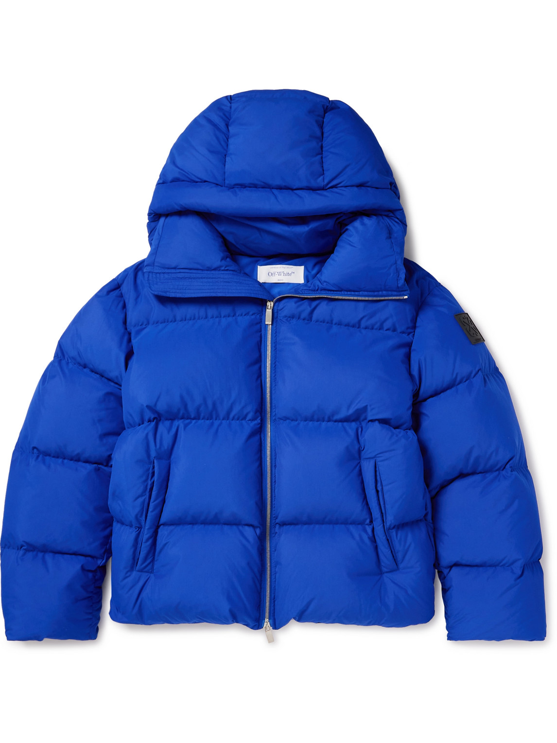 Logo-Appliquéd Quilted Shell Hooded Down Jacket