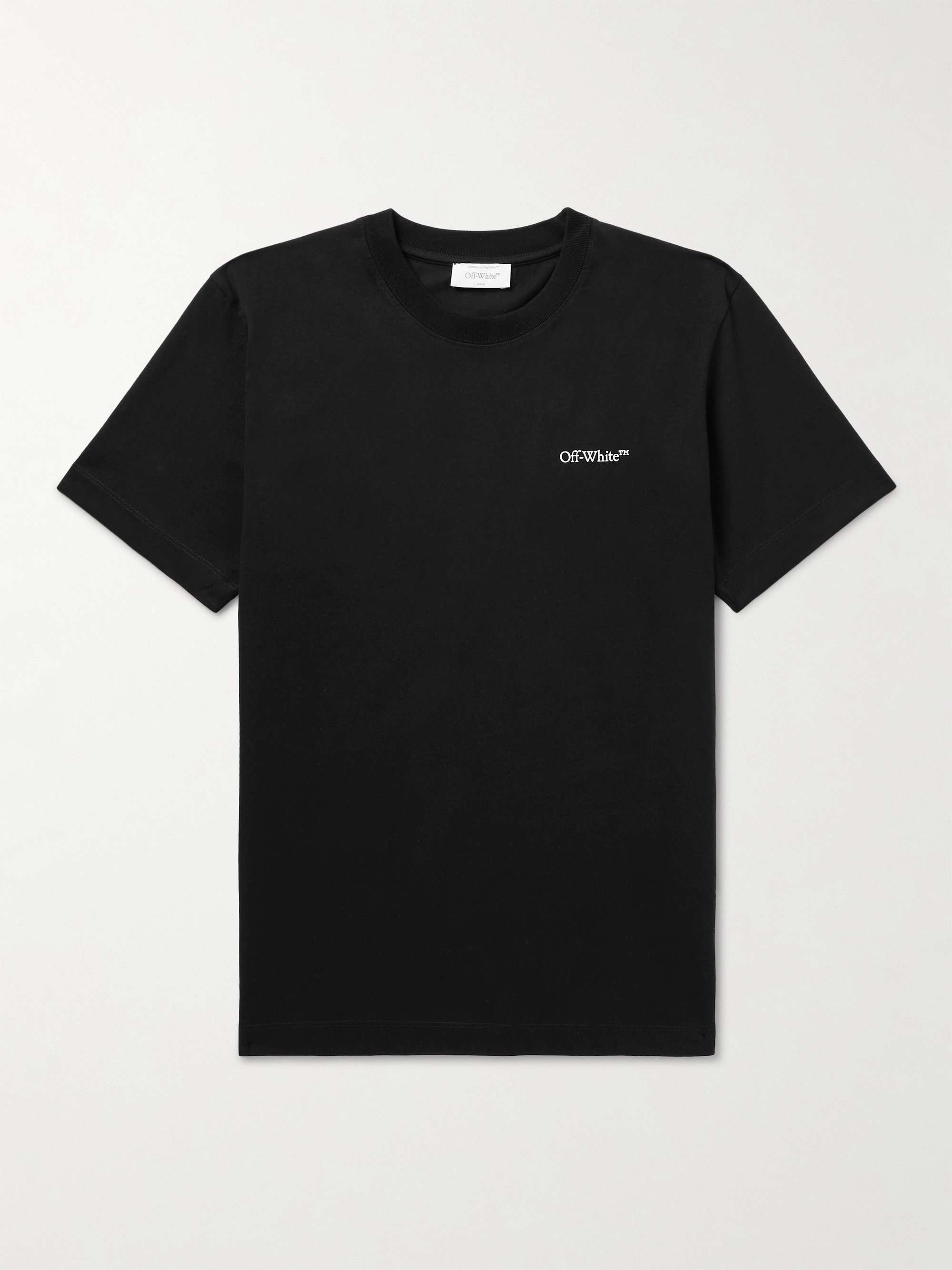 OFF-WHITE Slim-Fit Logo-Print Cotton-Jersey T-Shirt for Men | MR PORTER