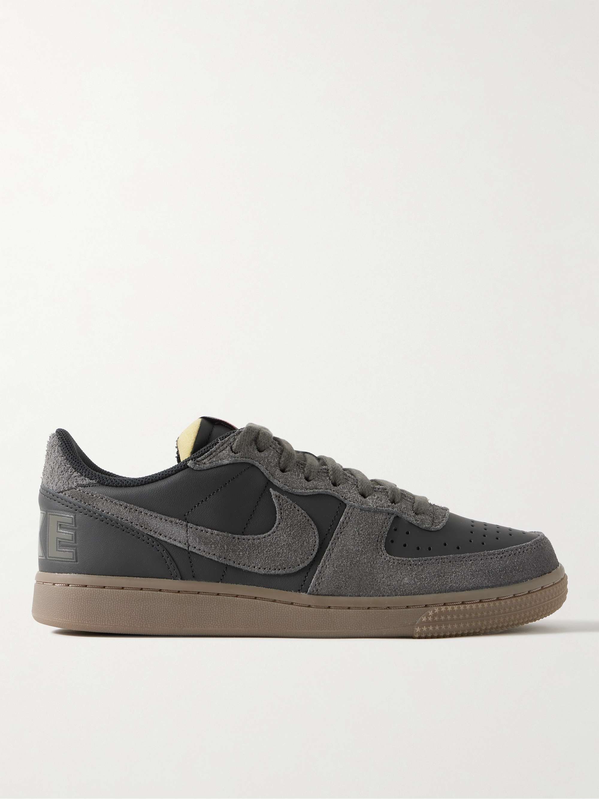 Nike Air Force 1 Leather Sneakers in Brown for Men