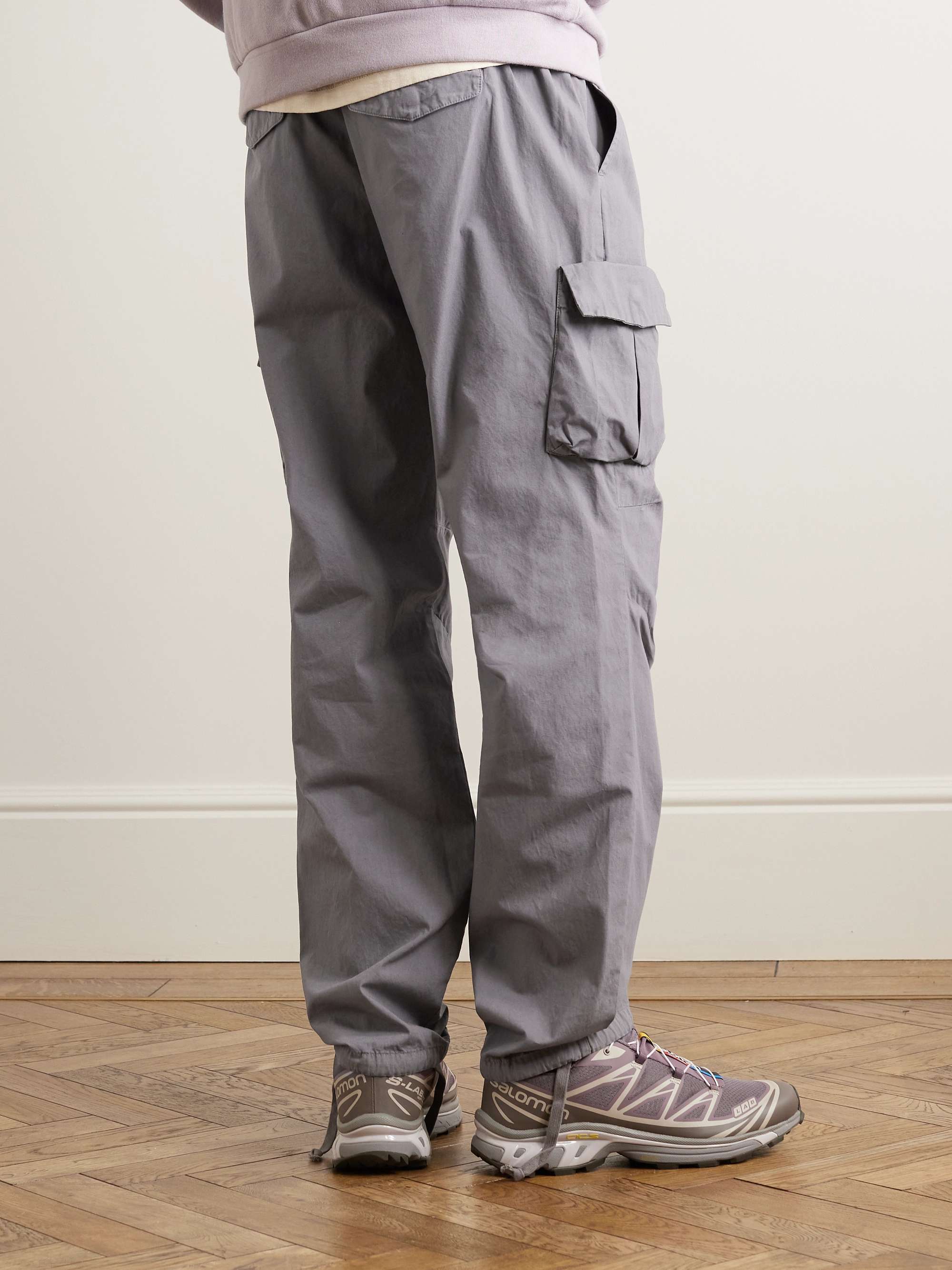 JOHN ELLIOTT Tapered Sateen Drawstring Cargo Trousers for Men | MR PORTER